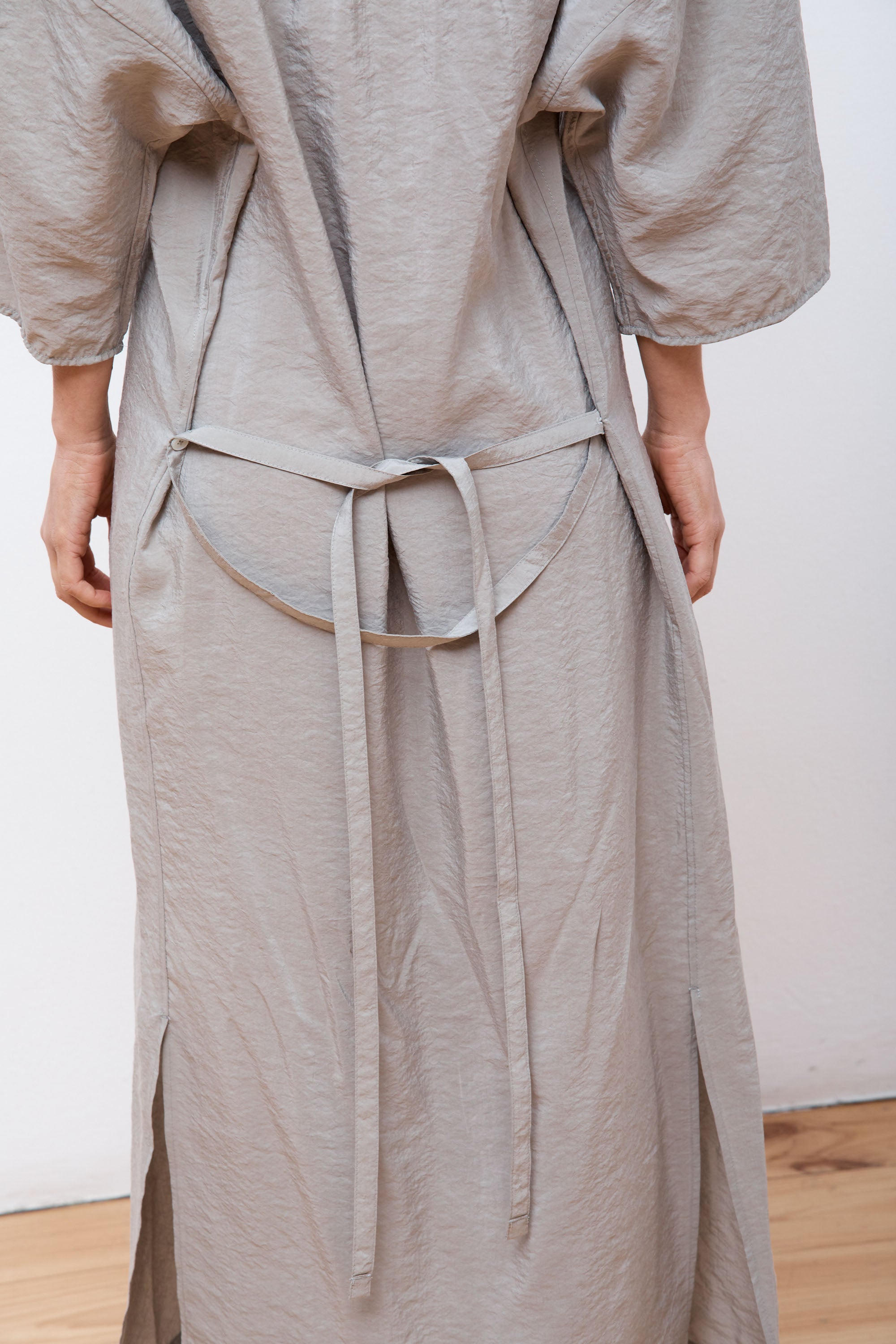 Asymmetrical Shirt Dress Light Misty Grey