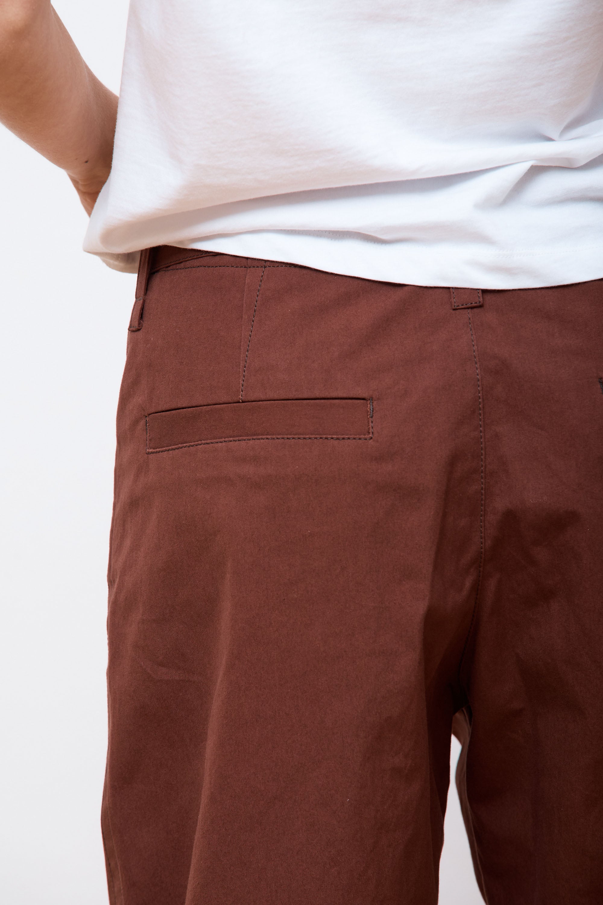 Belted Tapered Pants Chocolate Fondant