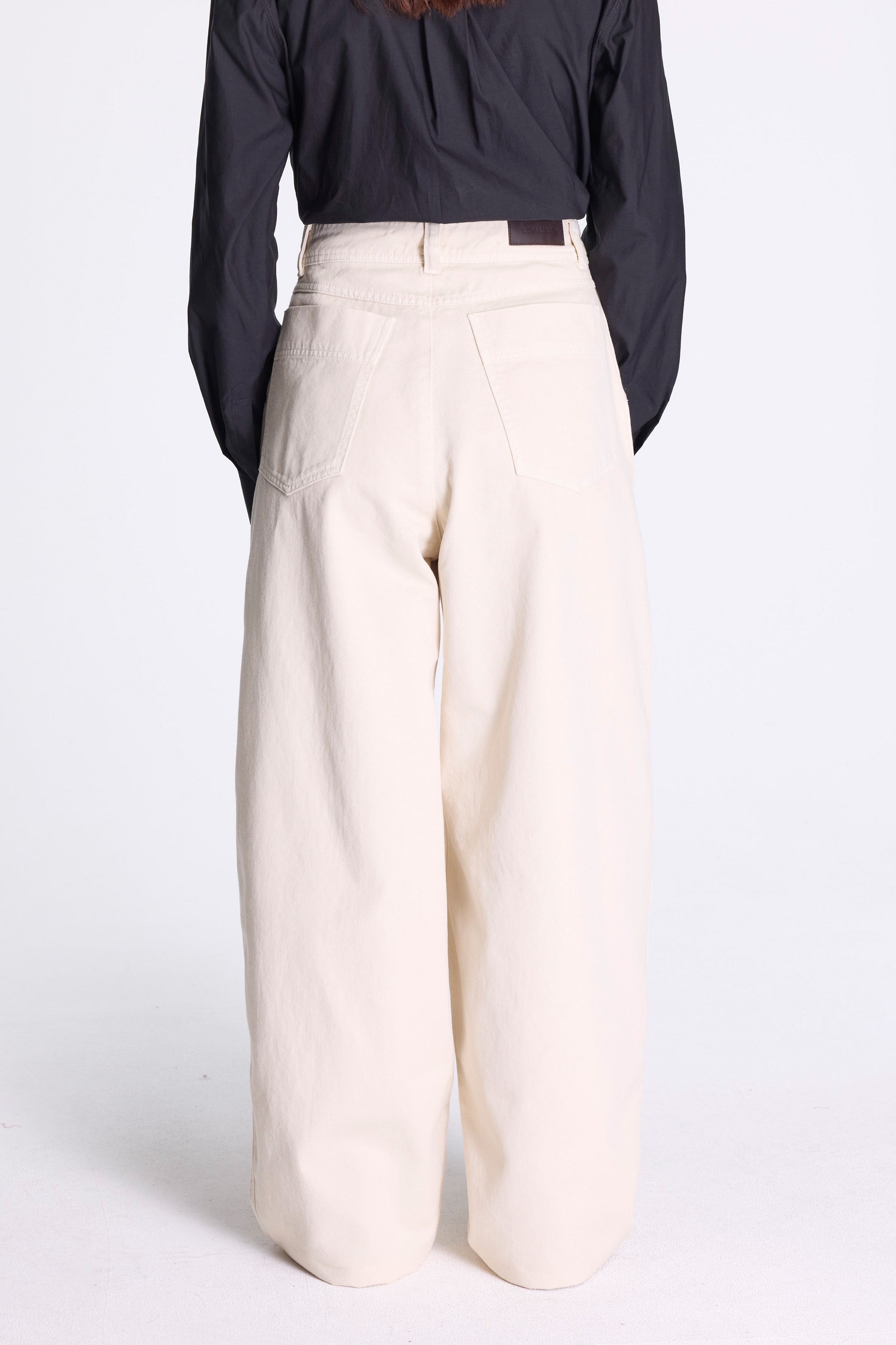 Large Pants Denim Snow Clay