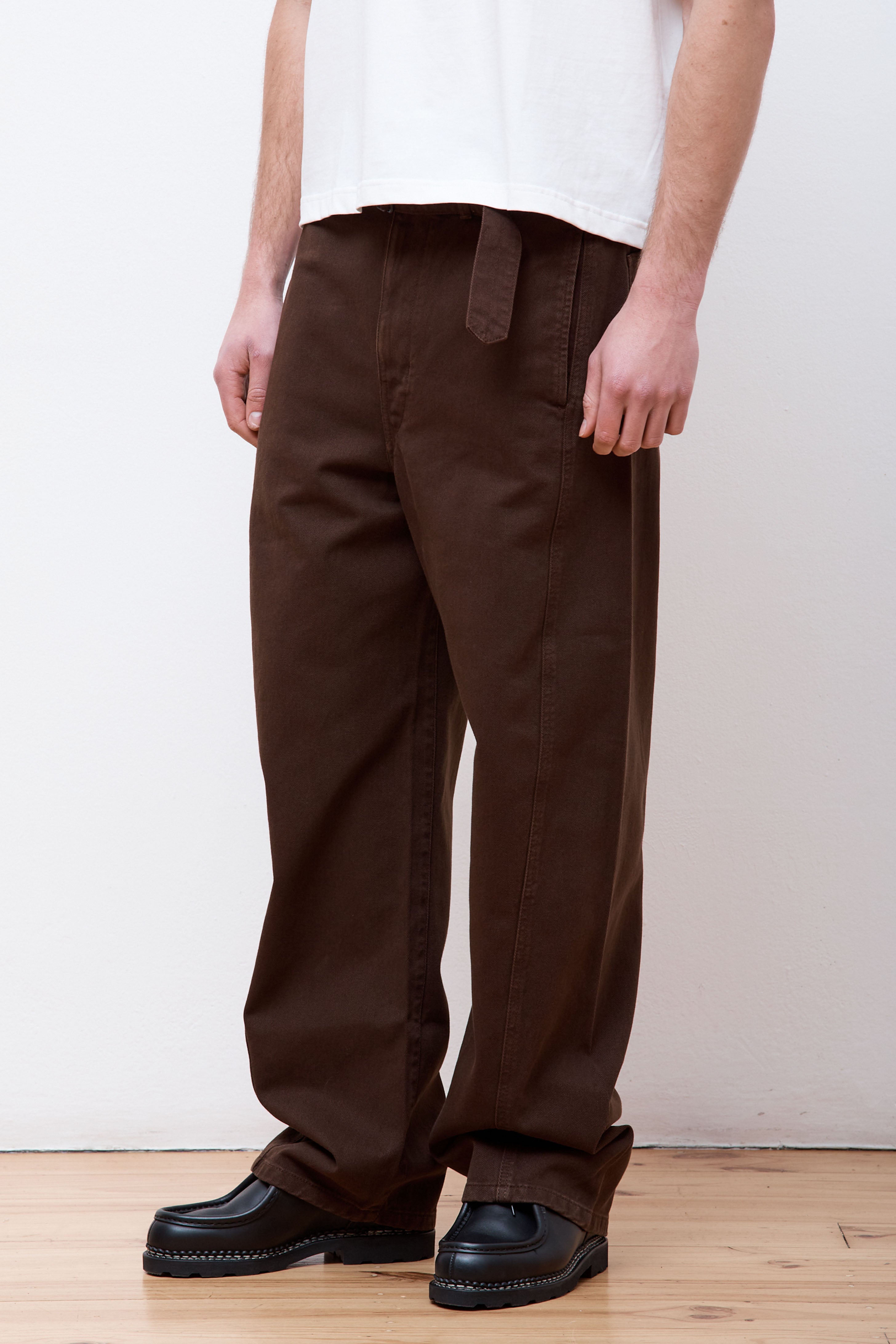 Twisted Belted Pants Espresso