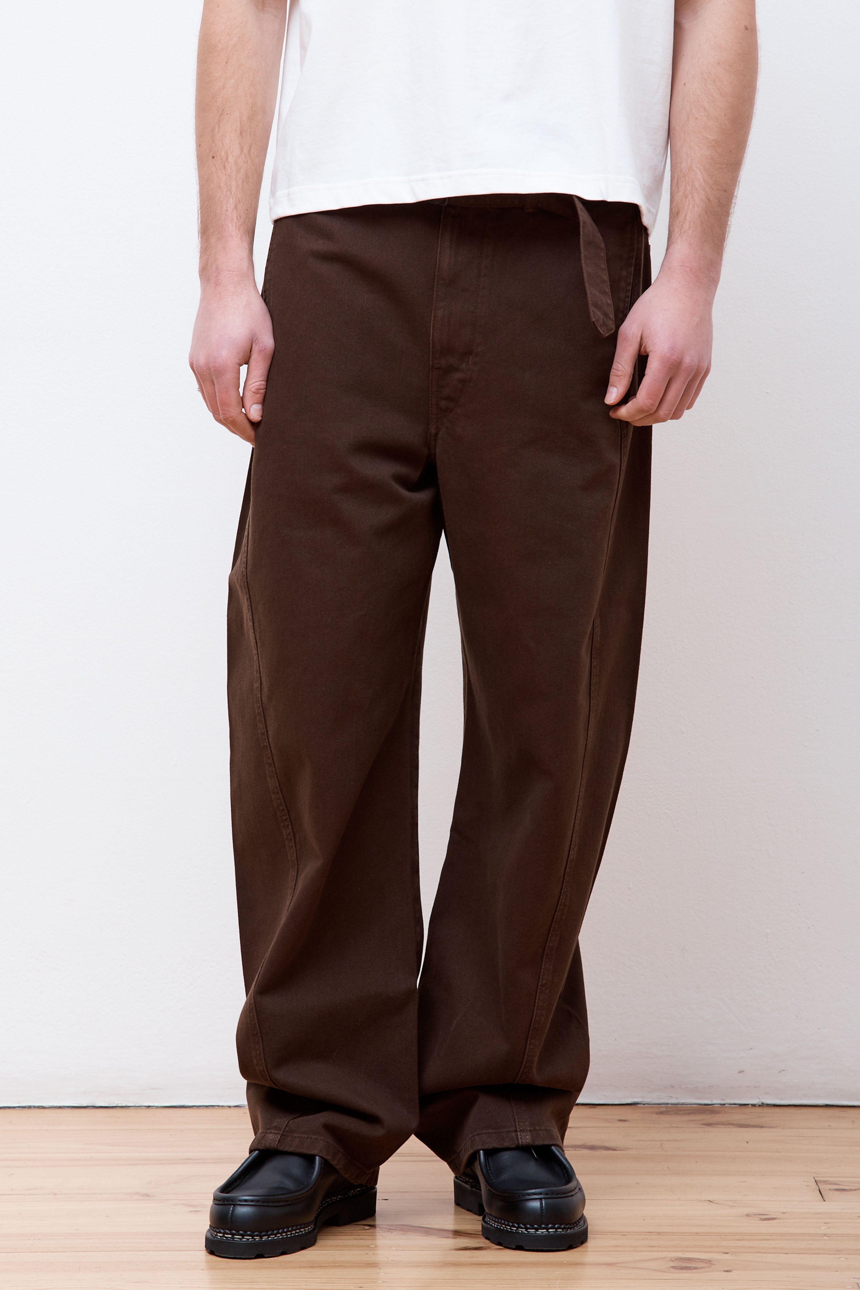 Twisted Belted Pants Espresso