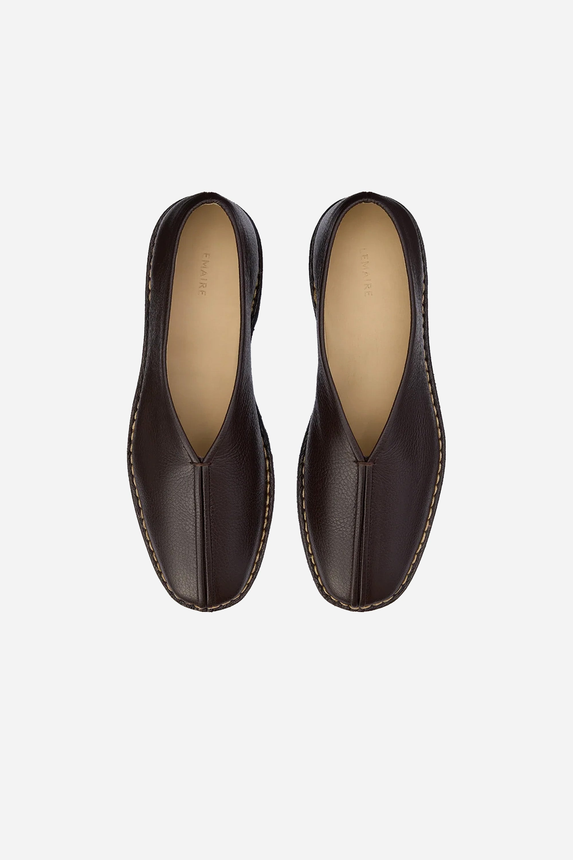 Piped Crepe Slippers Mens Dark Brown