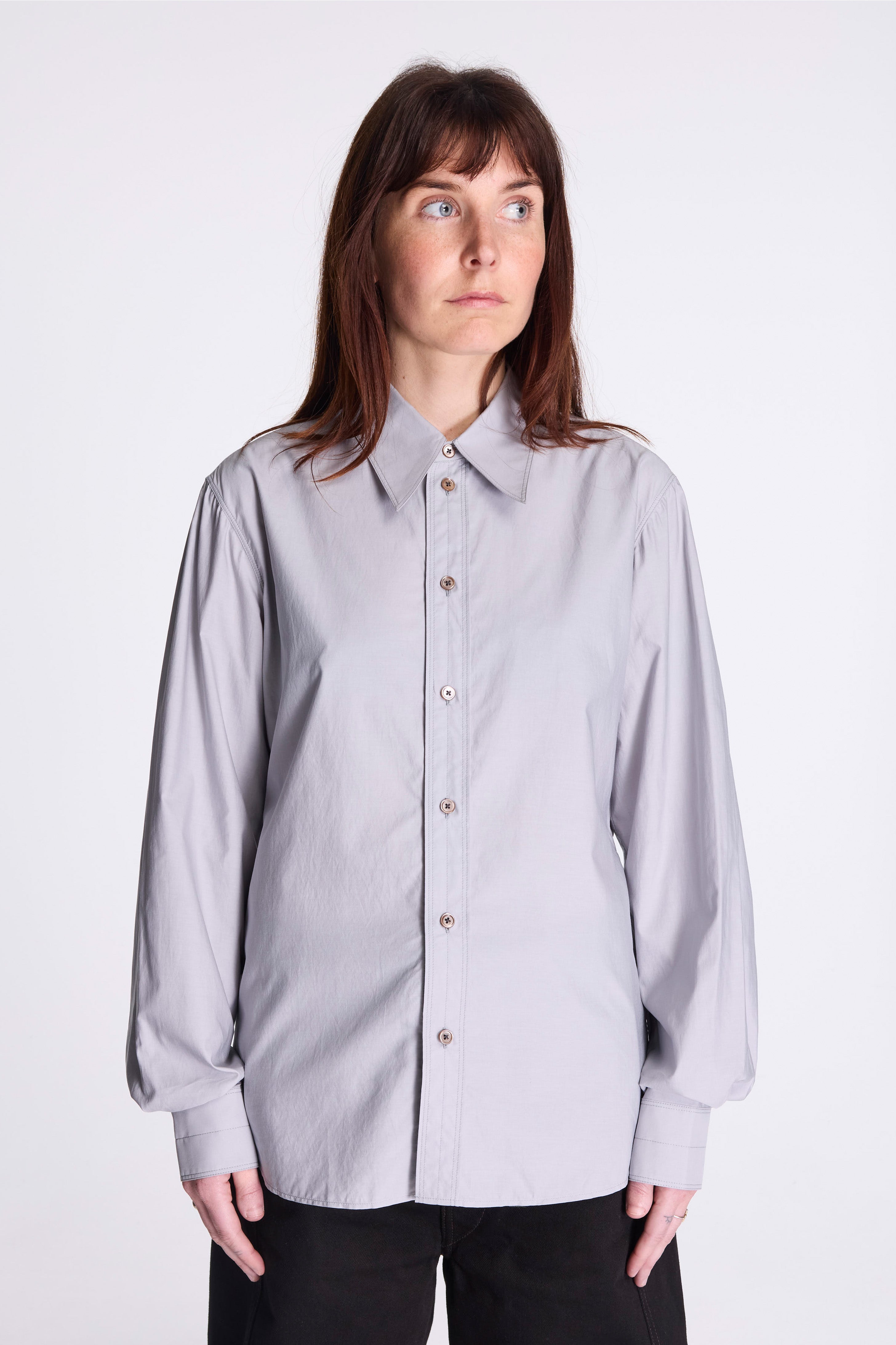 Pointed Collar Shirt Mist