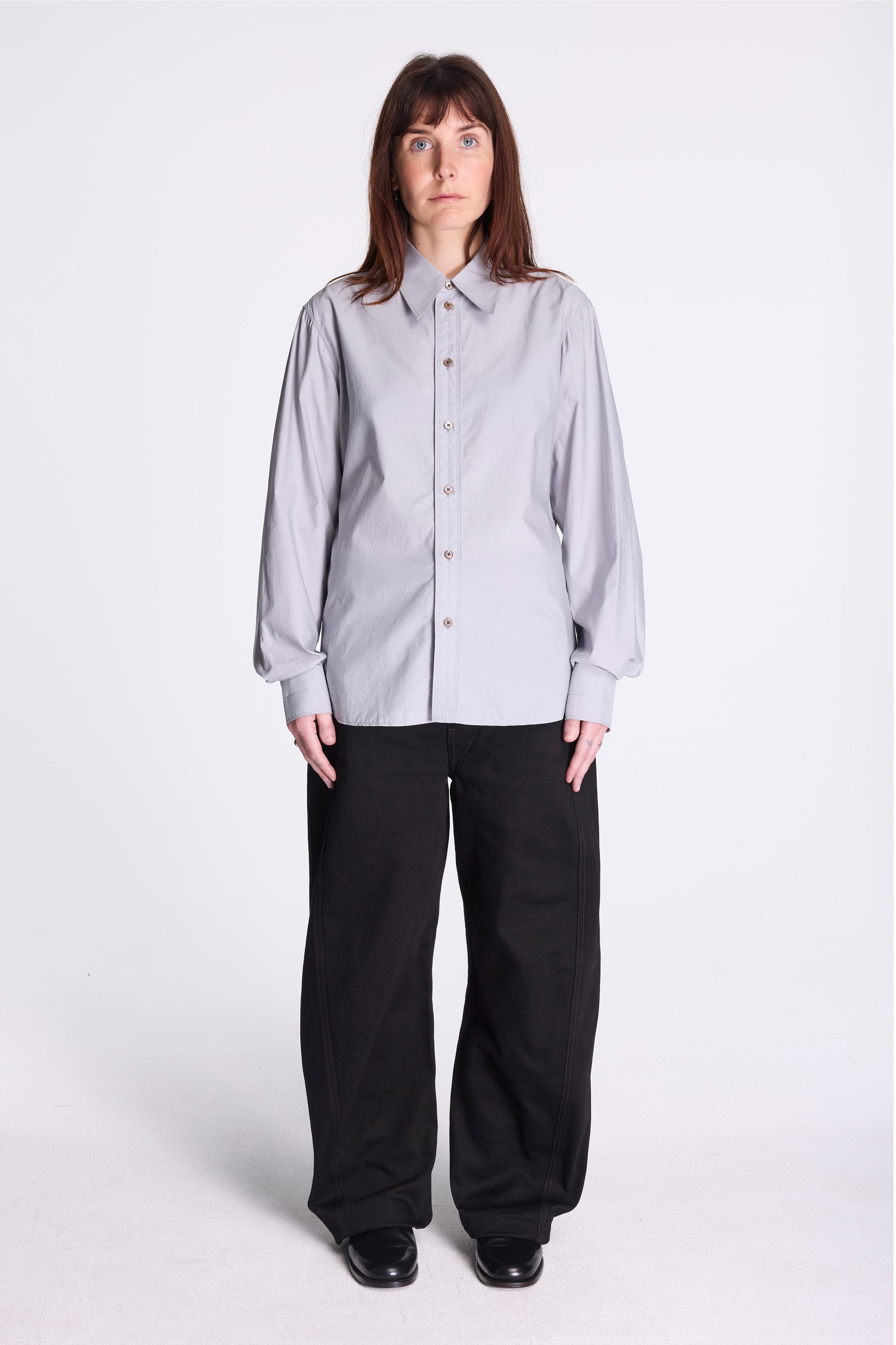 Pointed Collar Shirt Mist