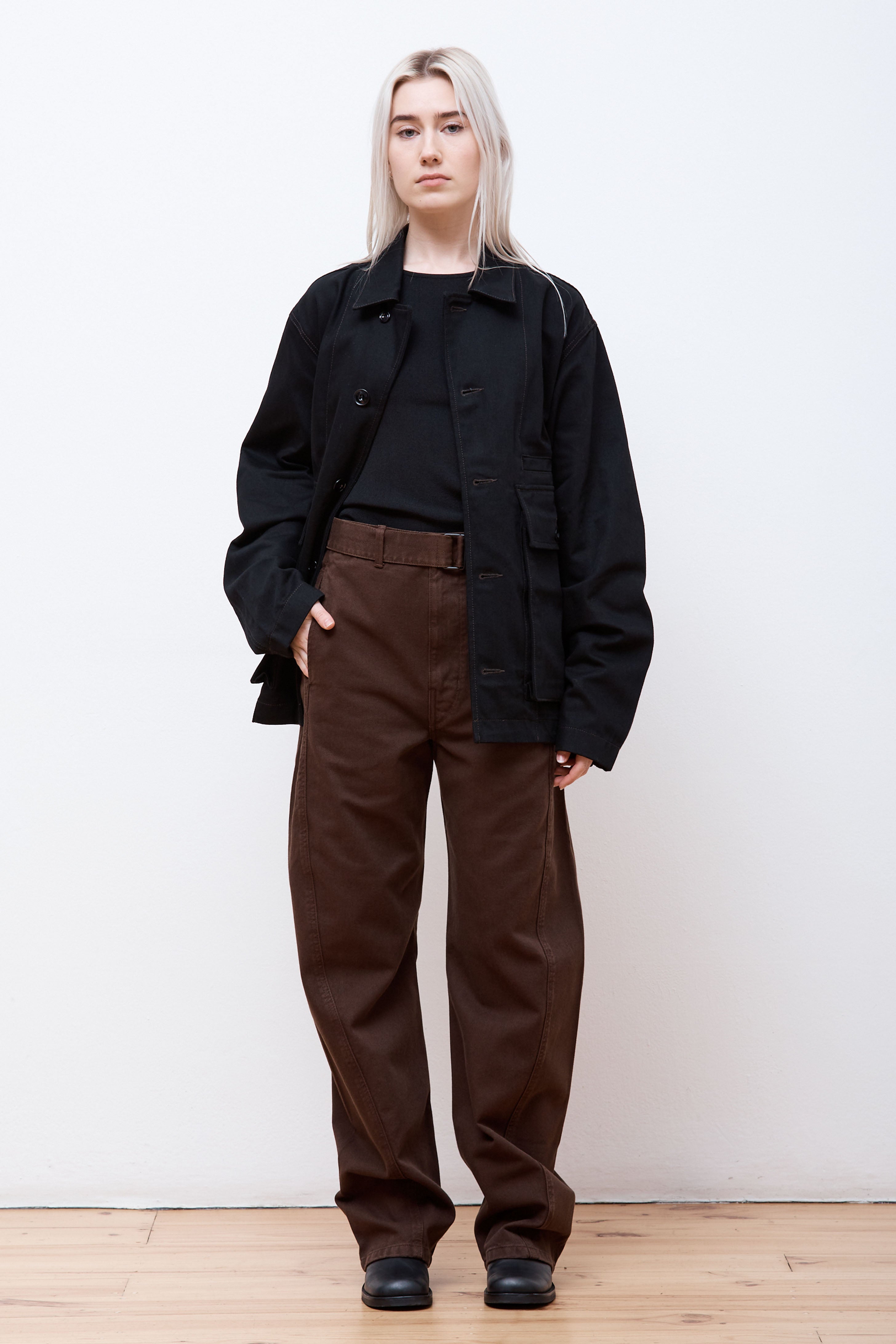 Twisted Belted Pants Espresso