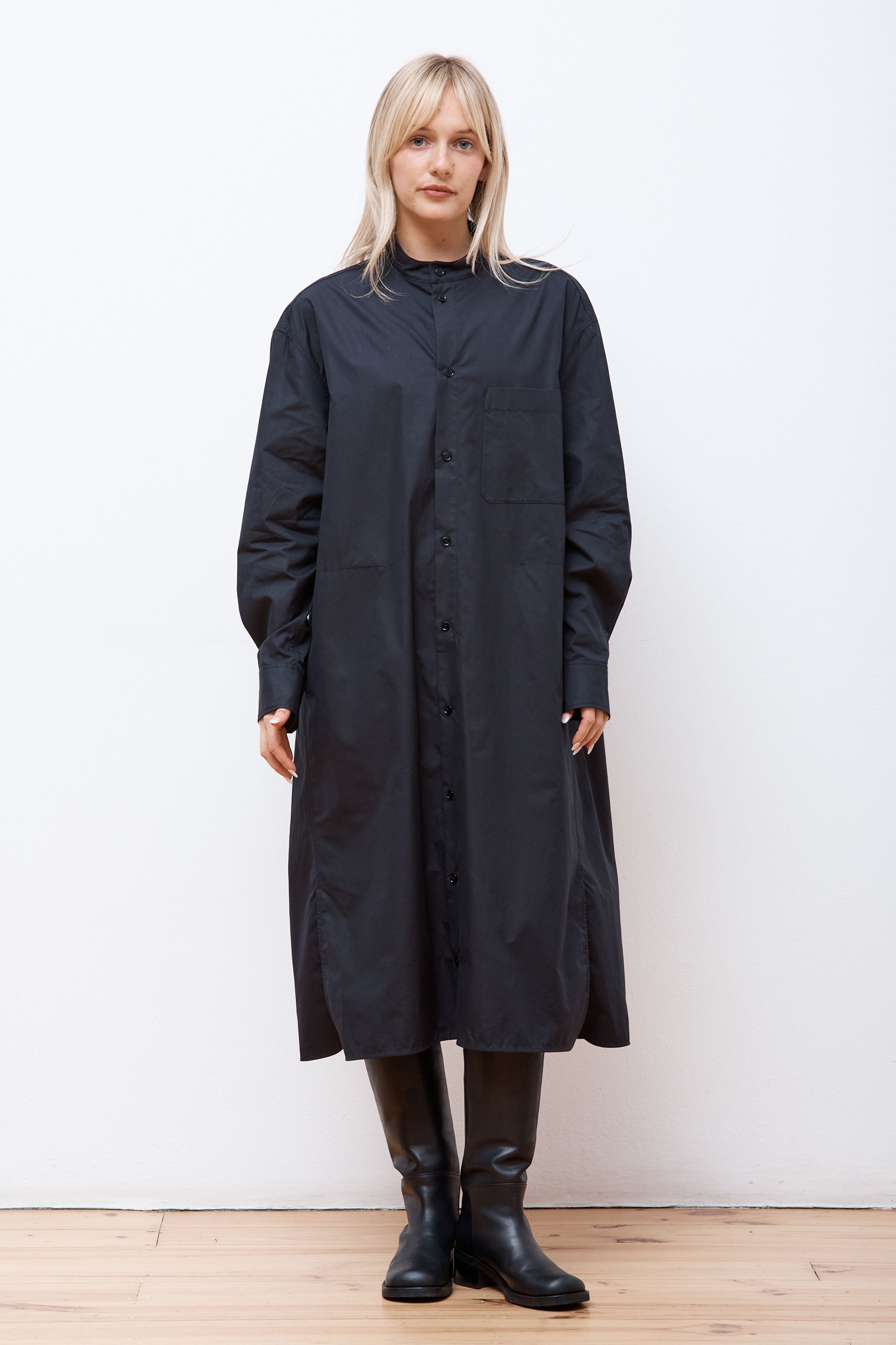 Lemaire Shirt Dress With Drawstring Caviar