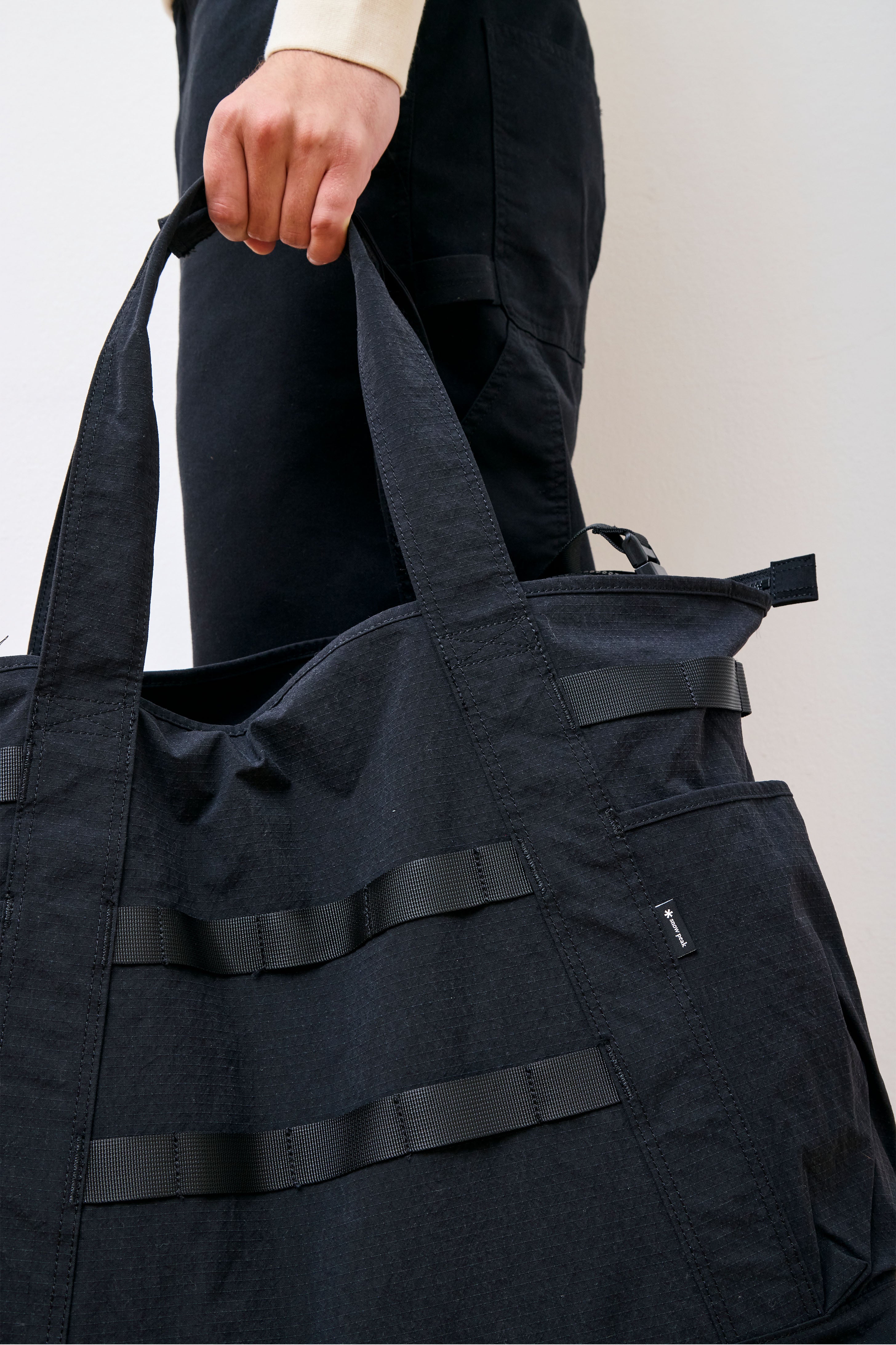 Lightweight Taslan Ripstop Tote Bag Black