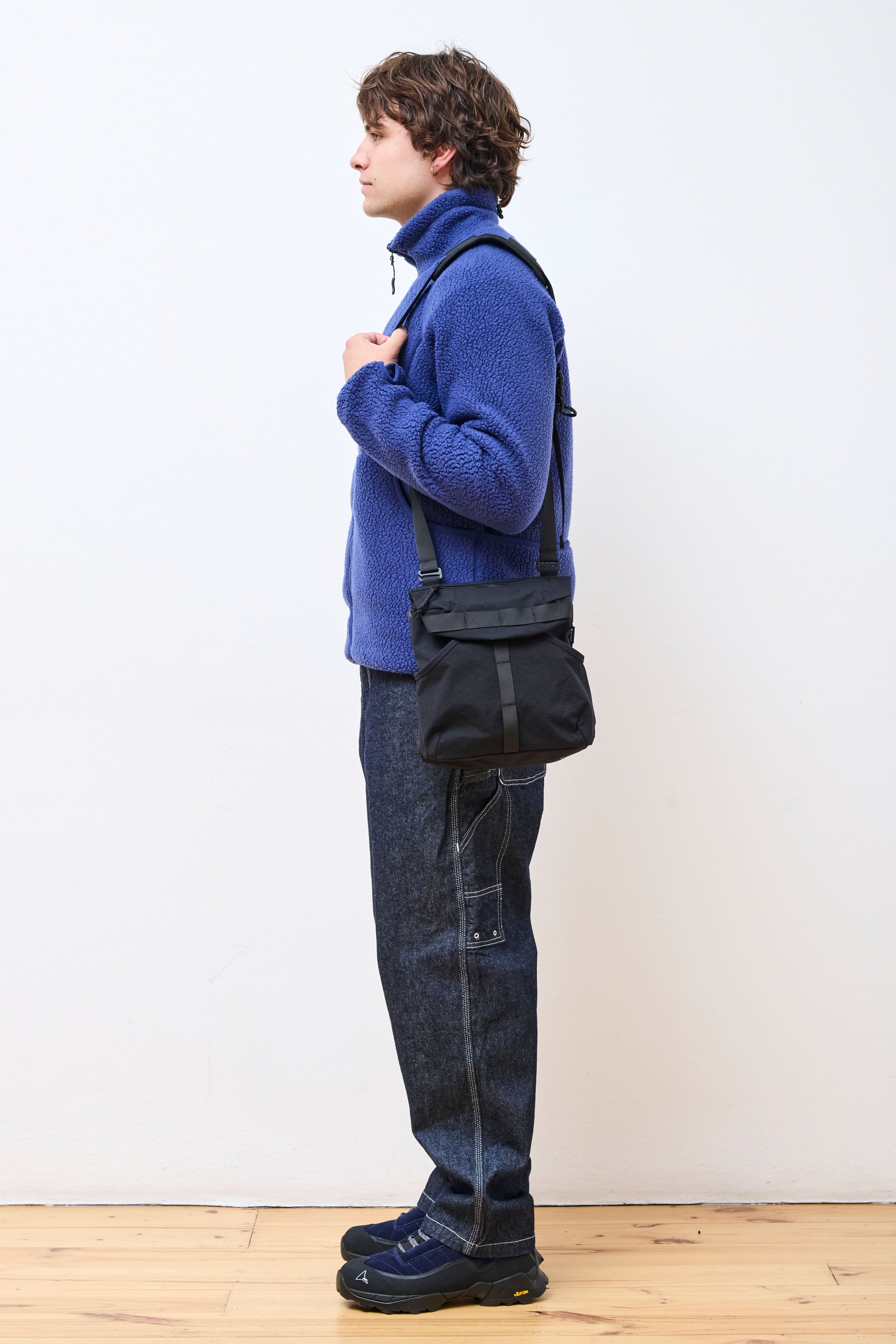 Lightweight Taslan Ripstop Shoulder Bag Black
