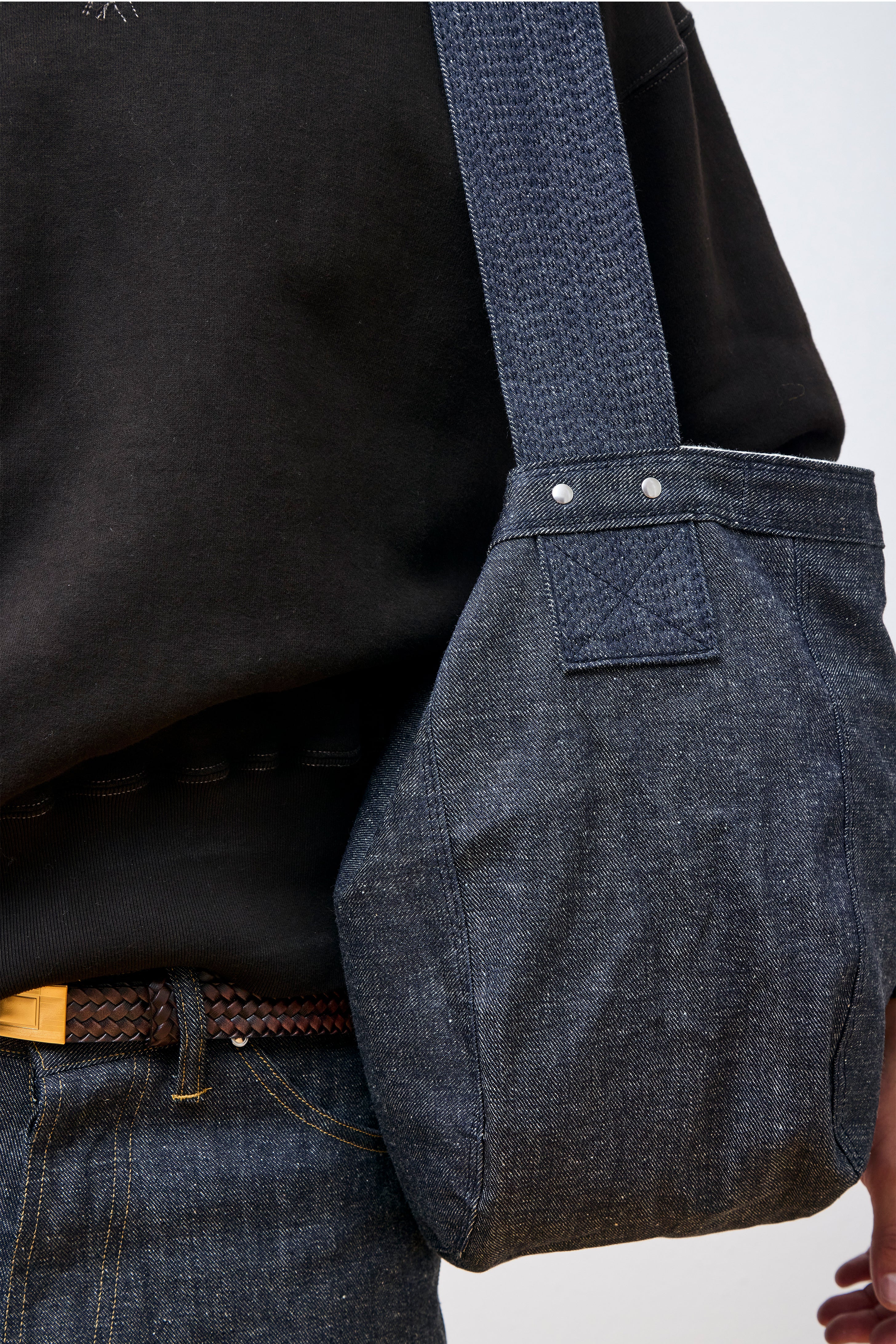 Lot.004 Newsboy Bag Raw Indigo