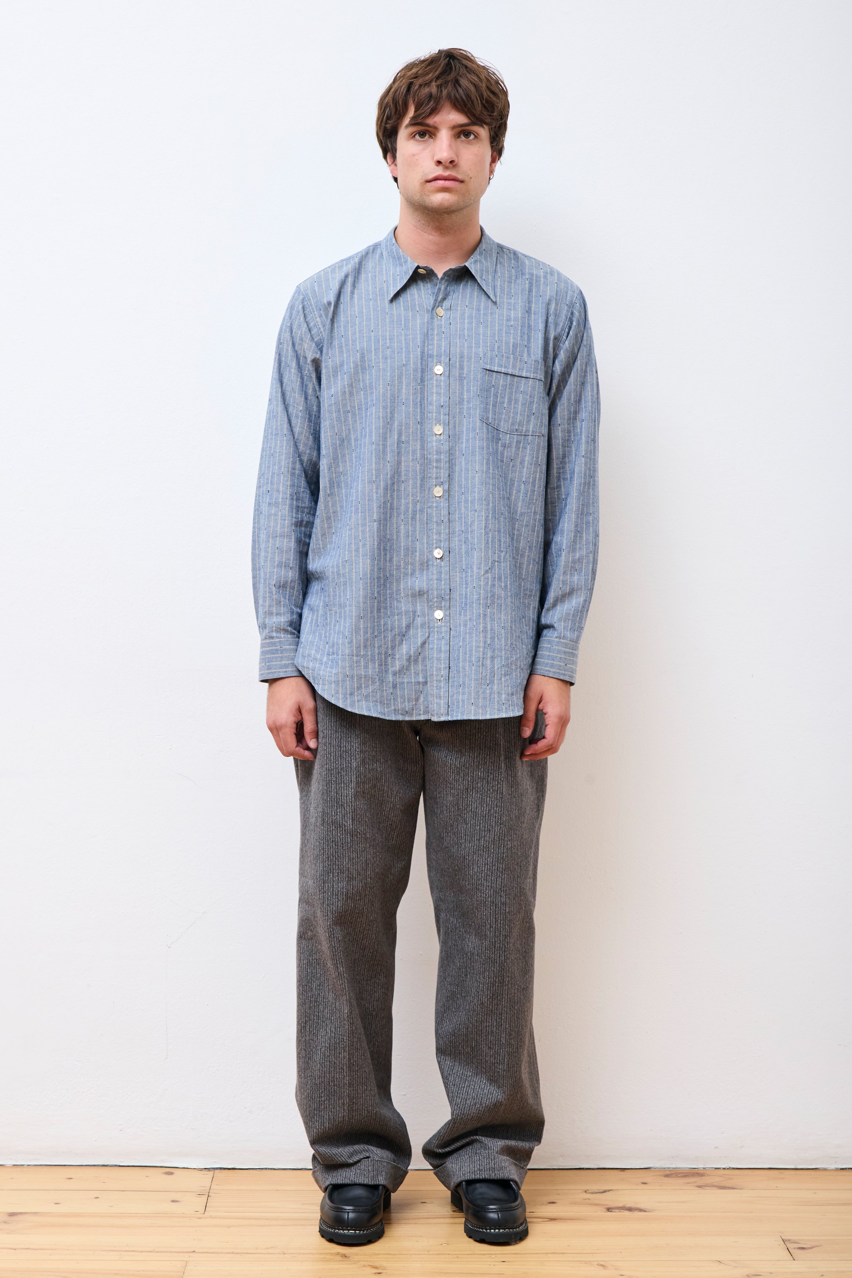 Lot.106 Narrow Collar Shirt Indigo Chambray