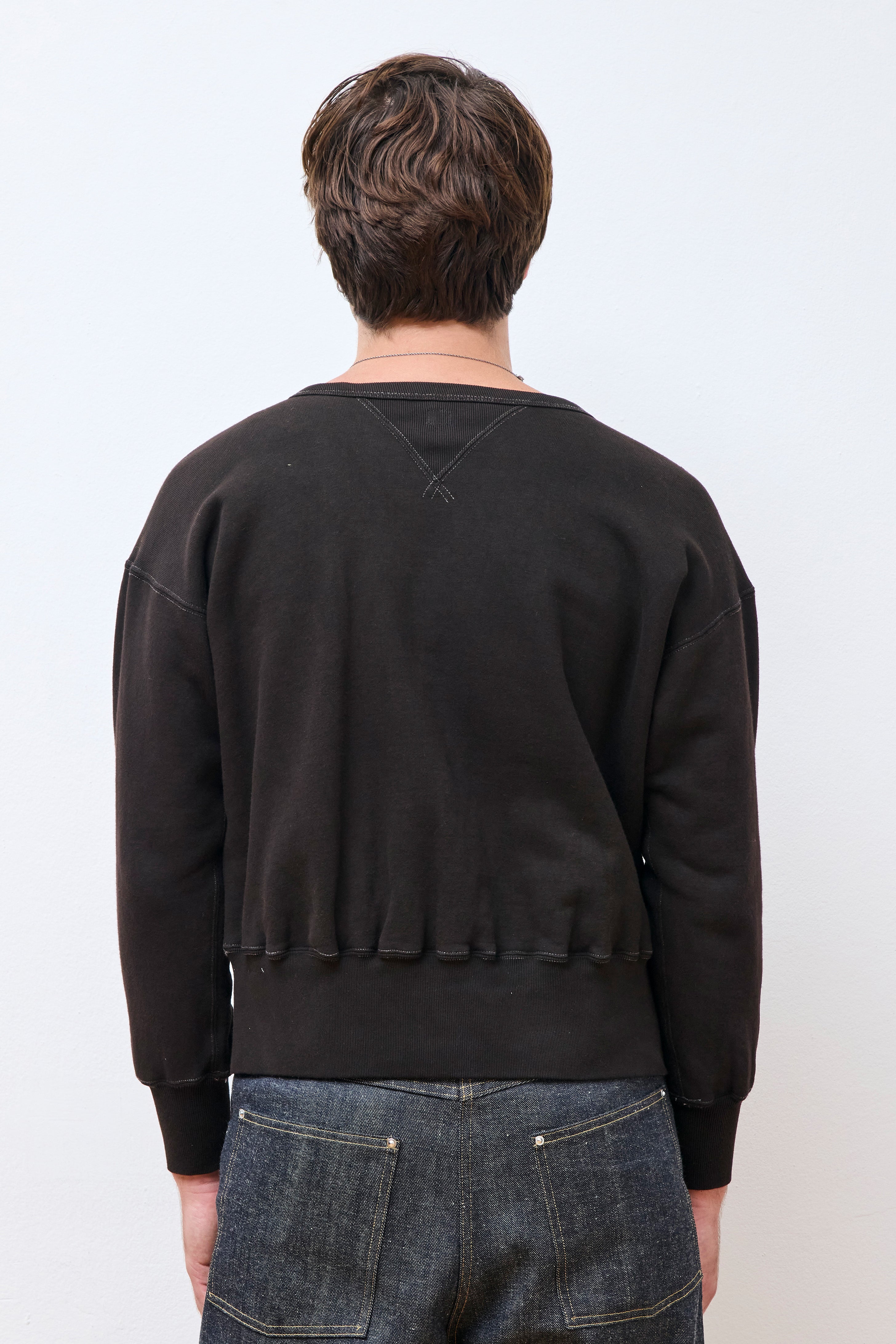 Lot.603 Sweat Shirt Mud Dyed Brown