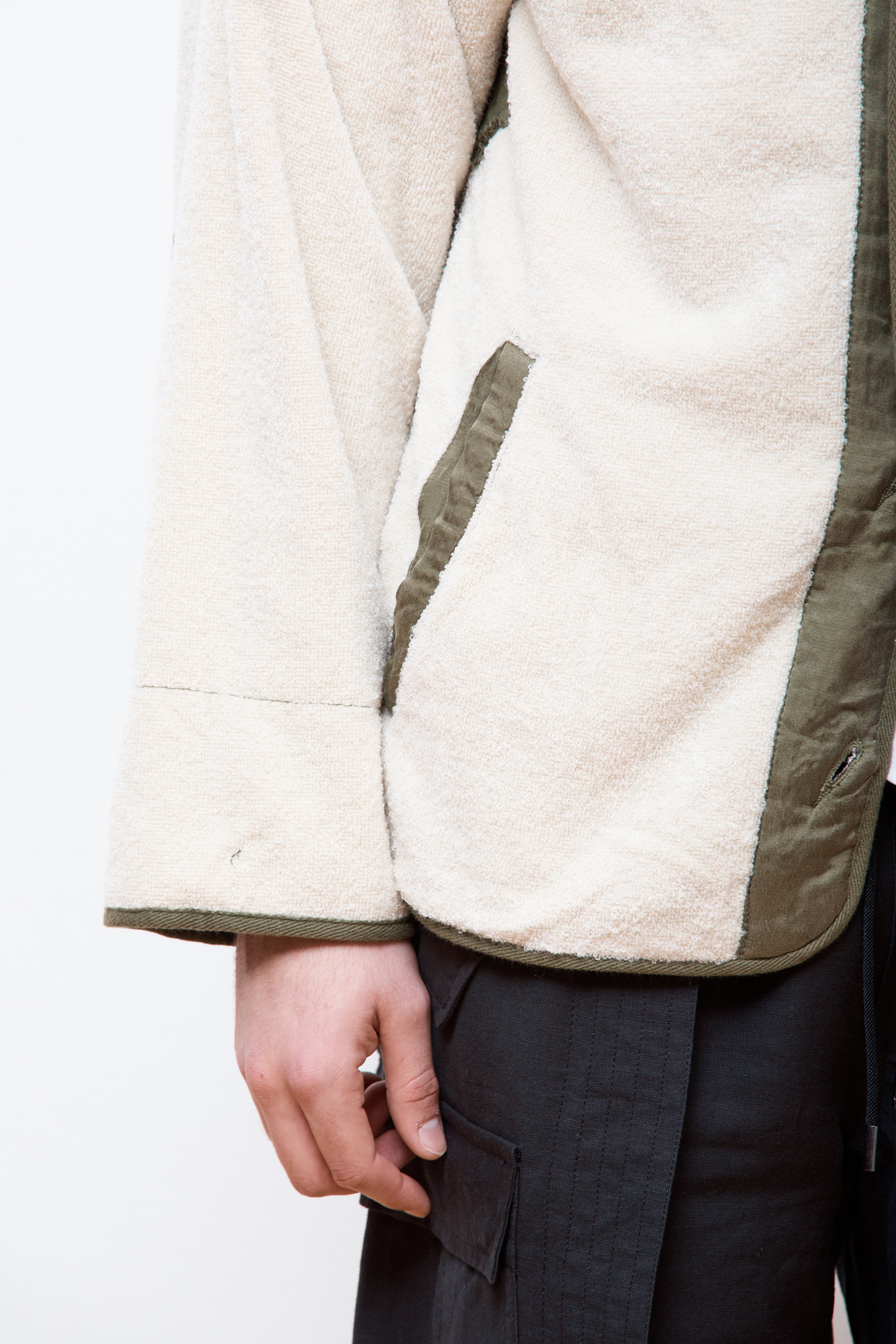 Reversible M65 Wool Liner Olive/Ecru