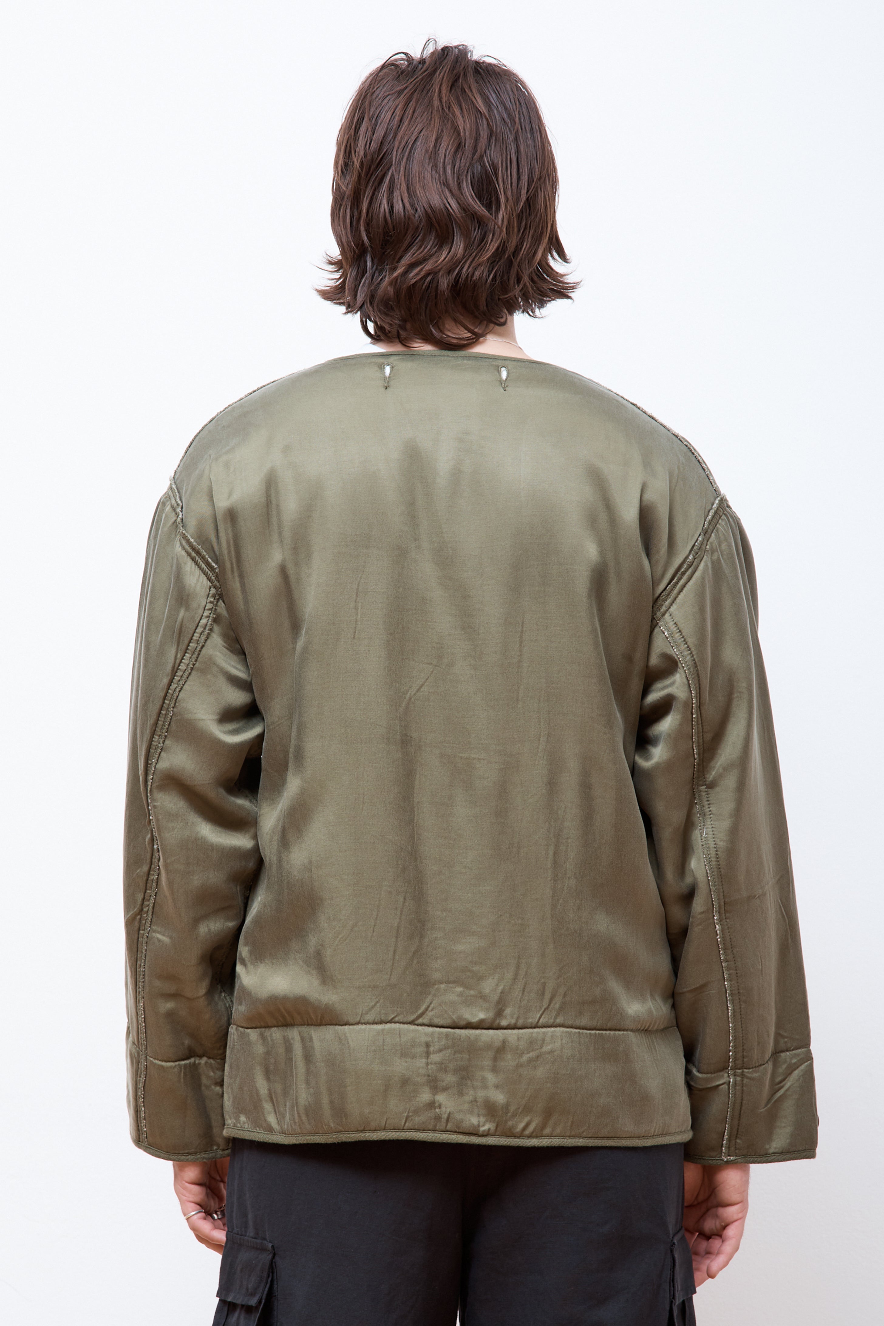 Reversible M65 Wool Liner Olive/Ecru