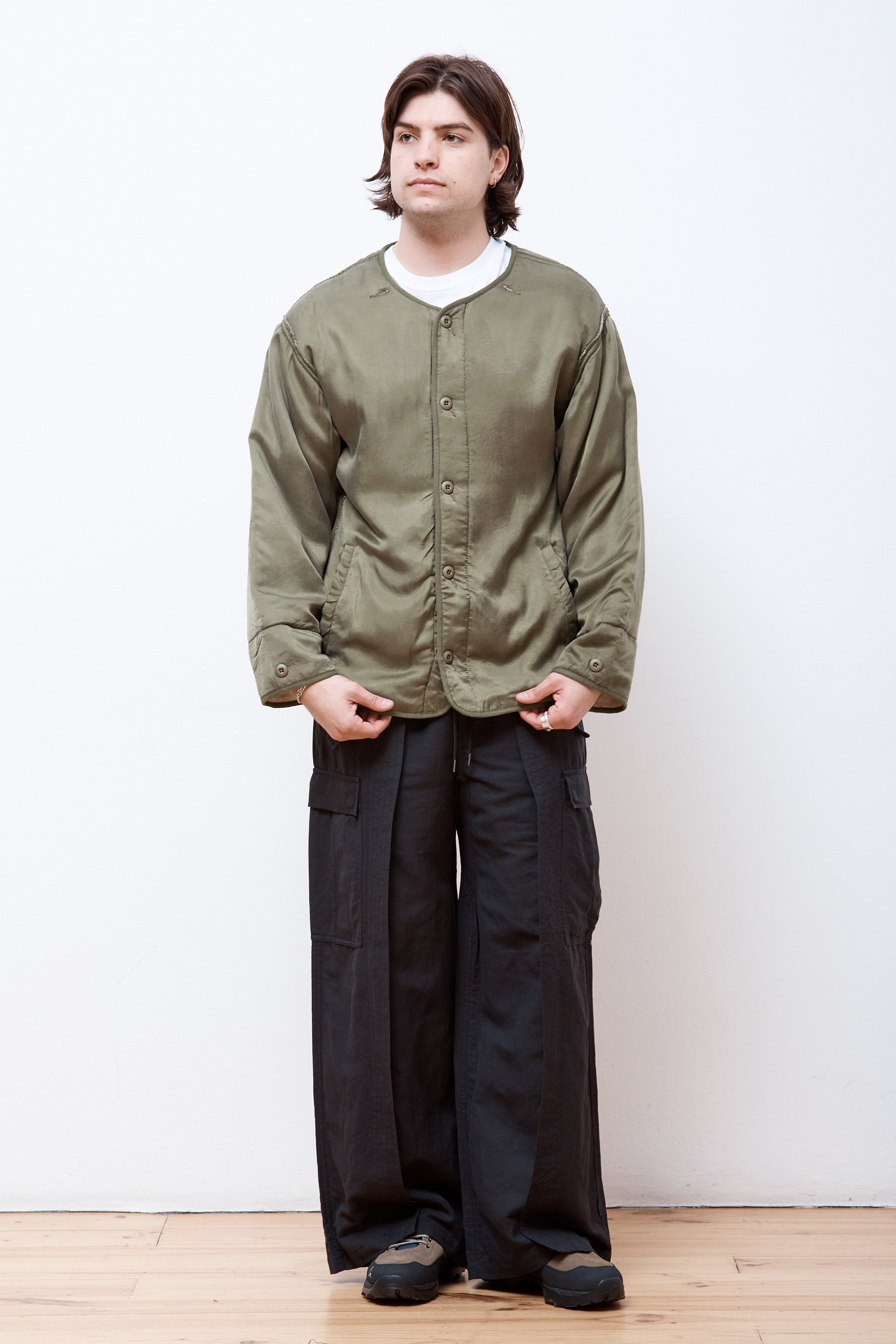 Reversible M65 Wool Liner Olive/Ecru