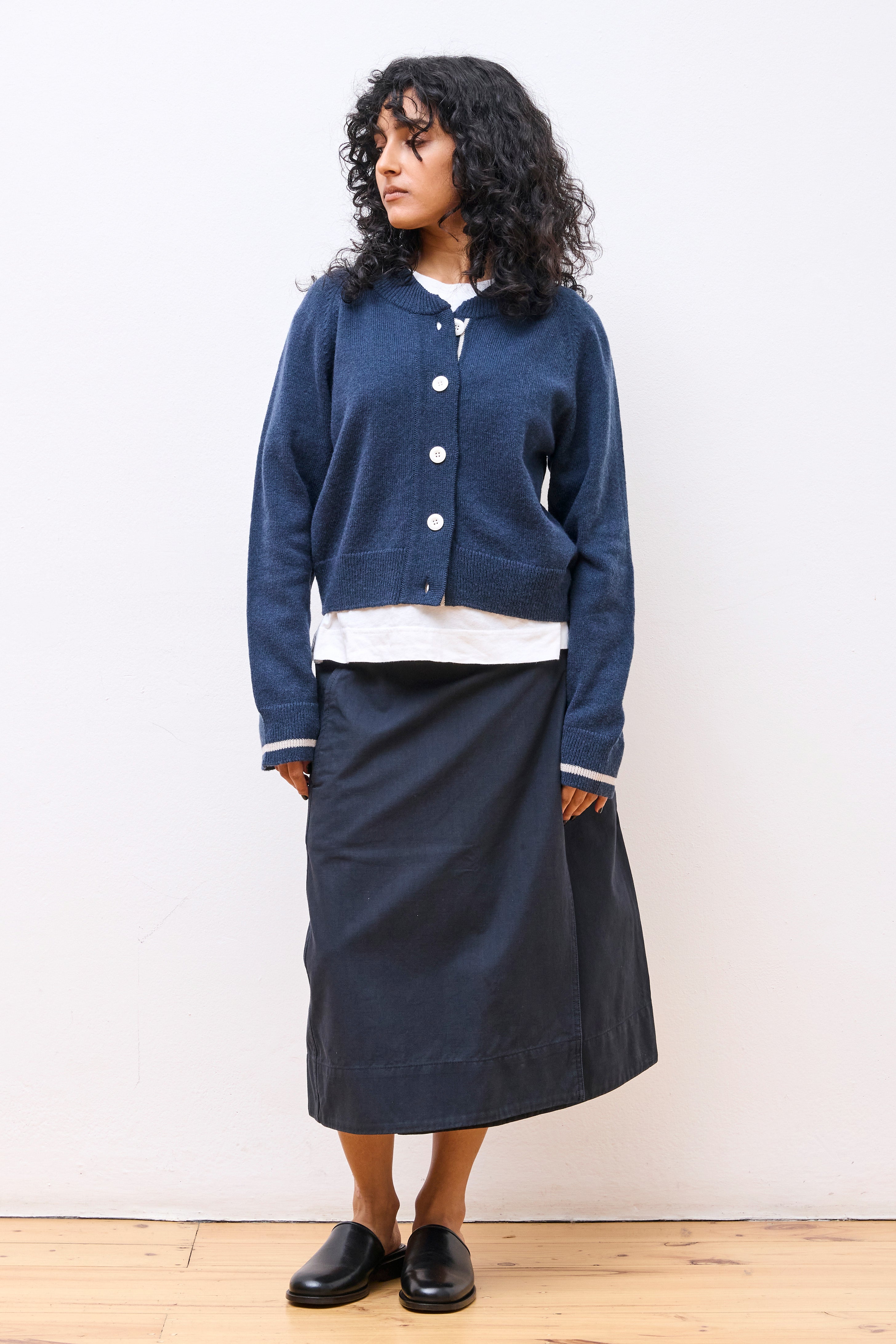 MHL Cropped Cardigan Dark Navy