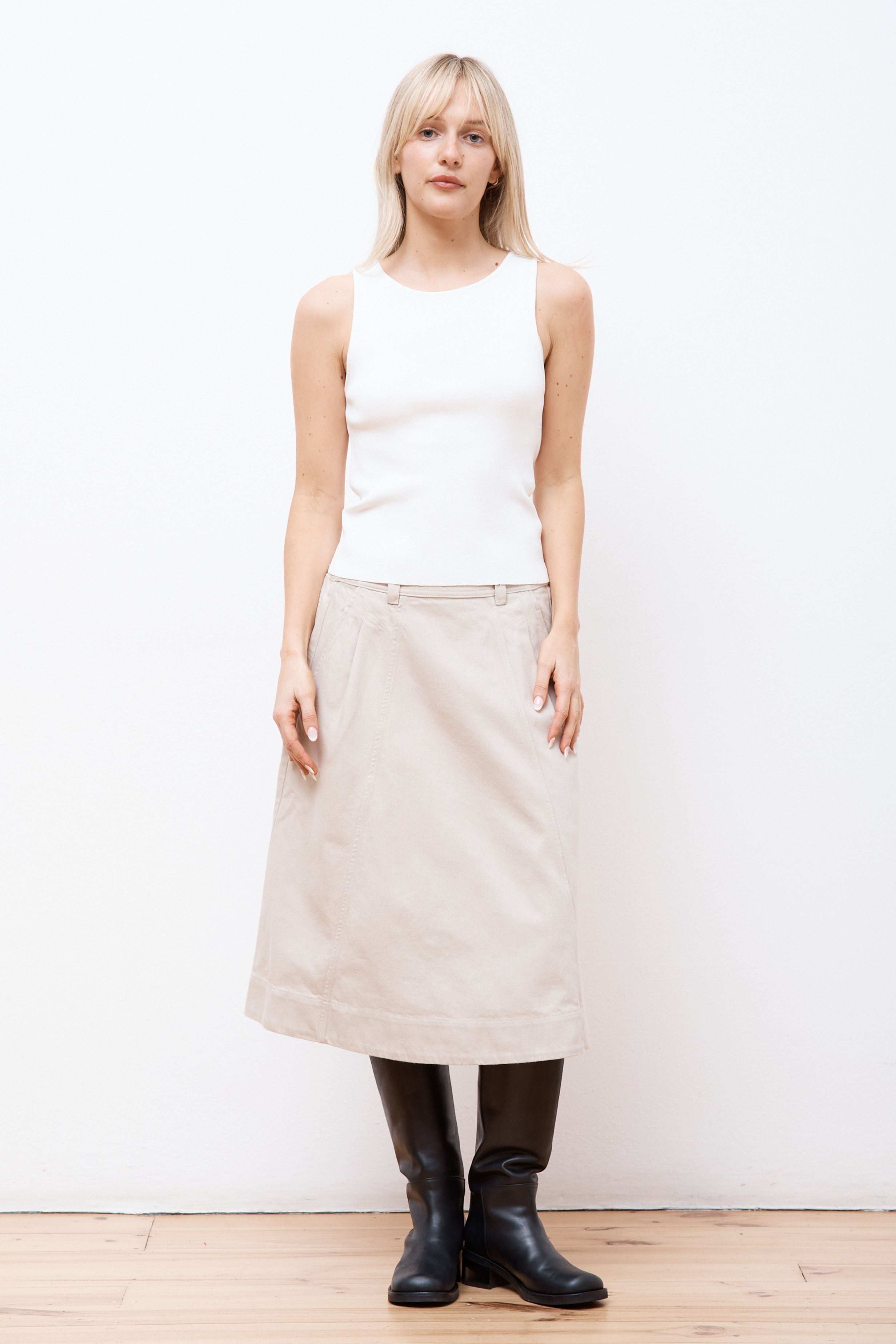 MHL Panelled Scout Skirt Putty