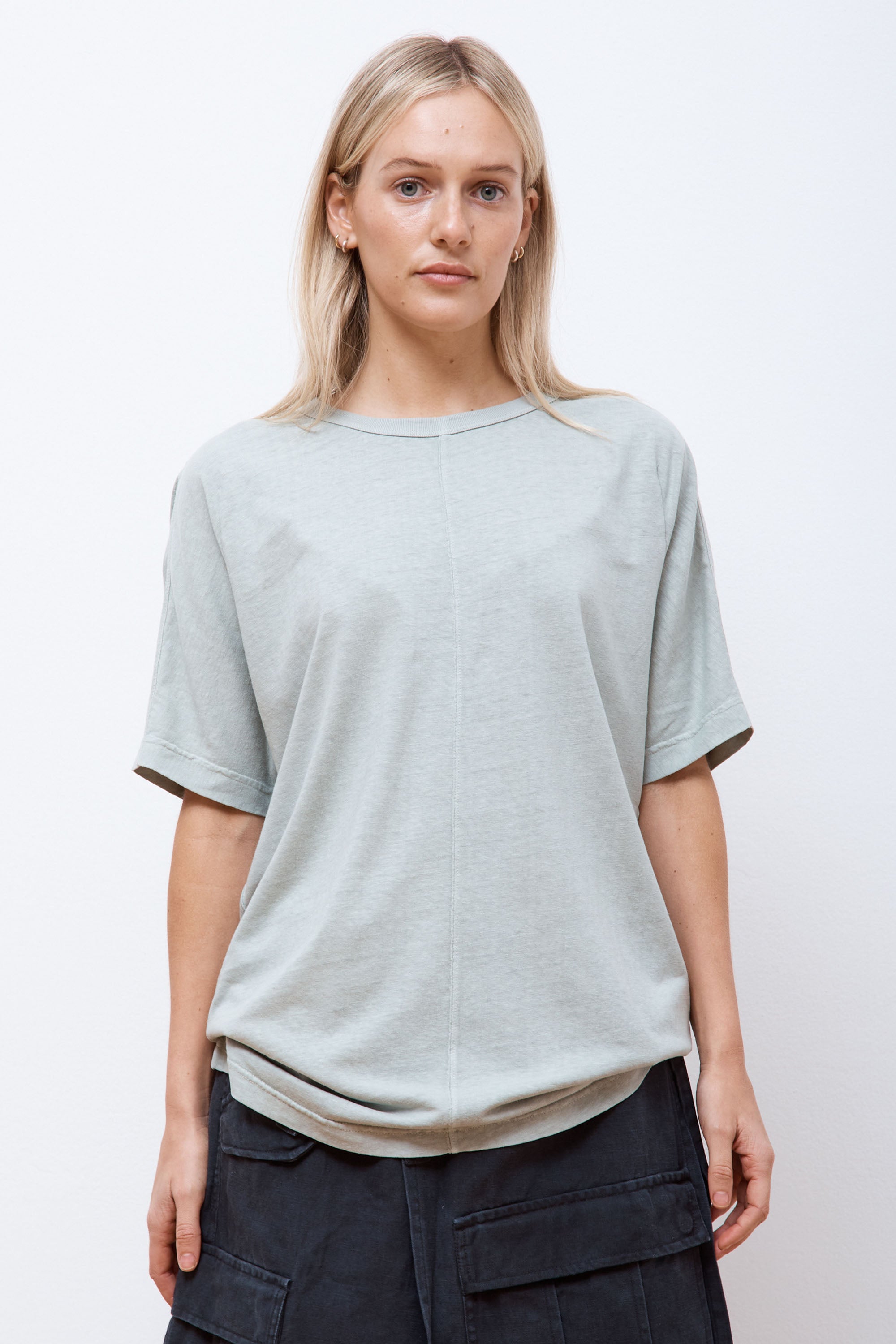 Hemp Cross Oversized T-Shirt Sage