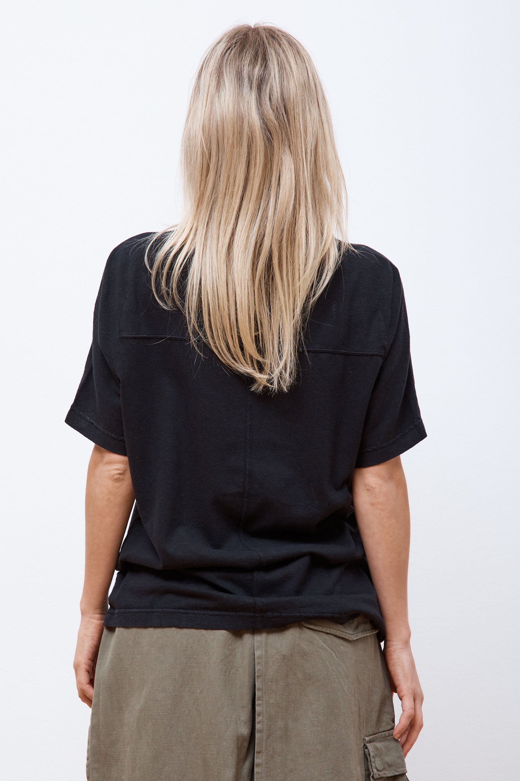 Hemp Cross Oversized T-Shirt Black