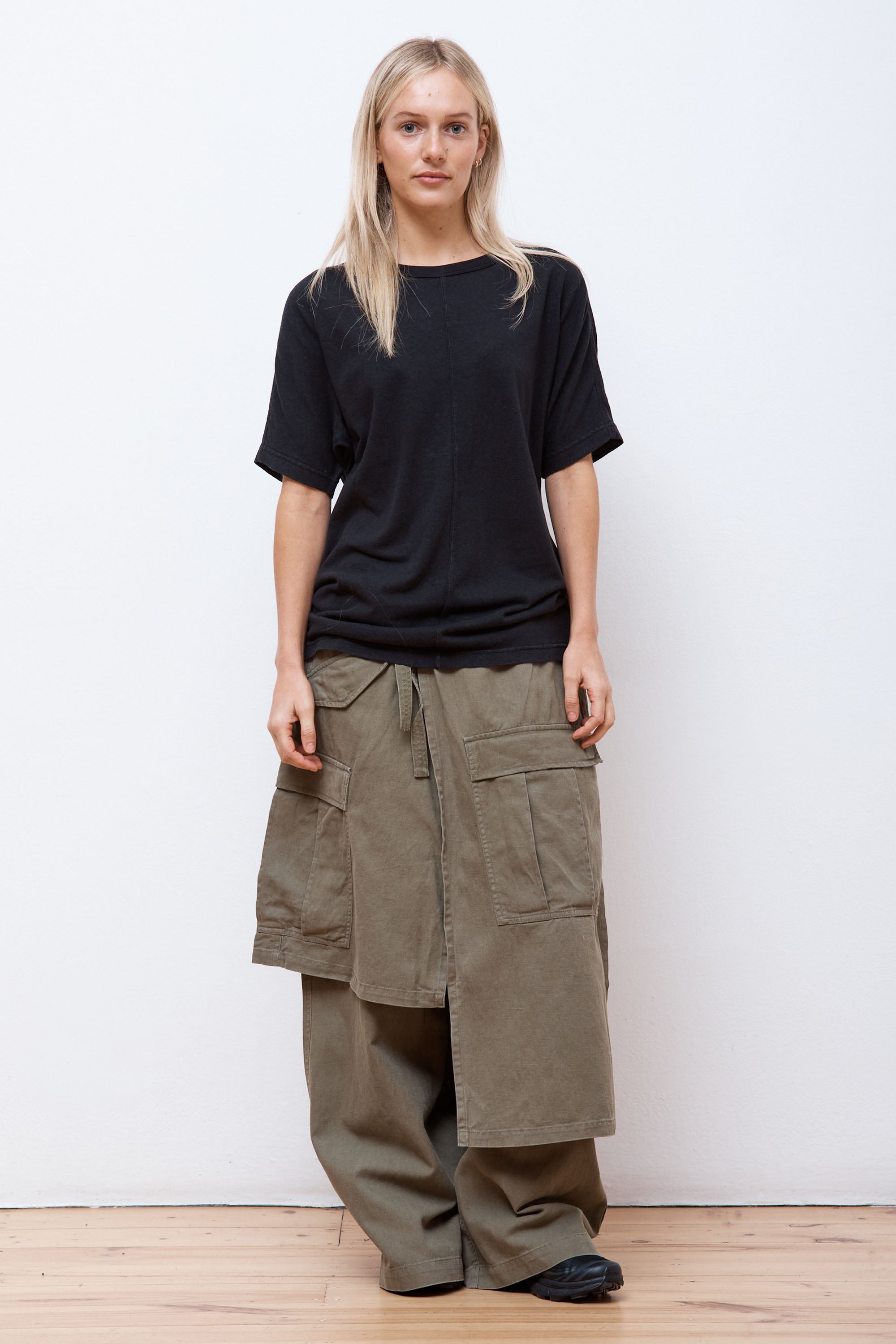 Hemp Cross Oversized T-Shirt Black