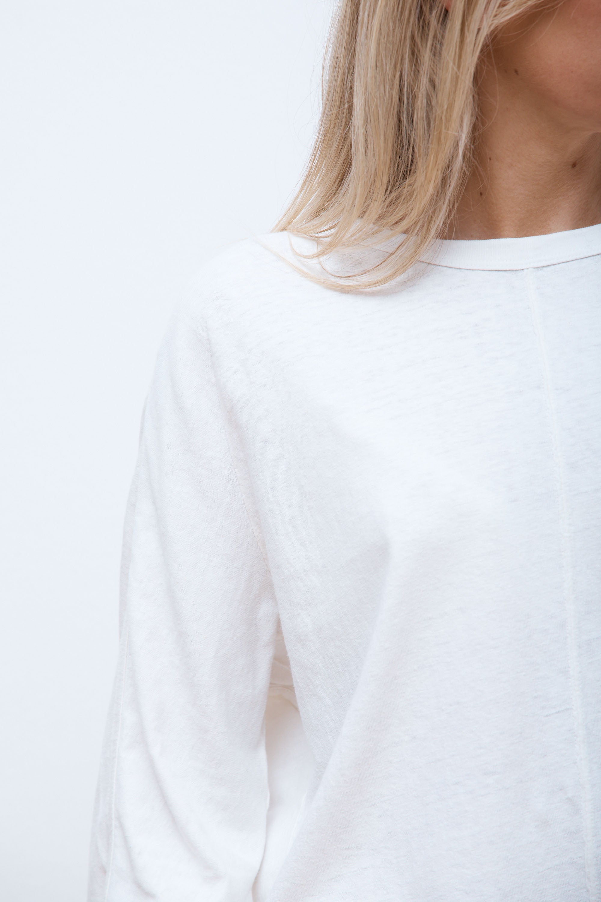 Hemp Cross Oversized L/S T-Shirt White