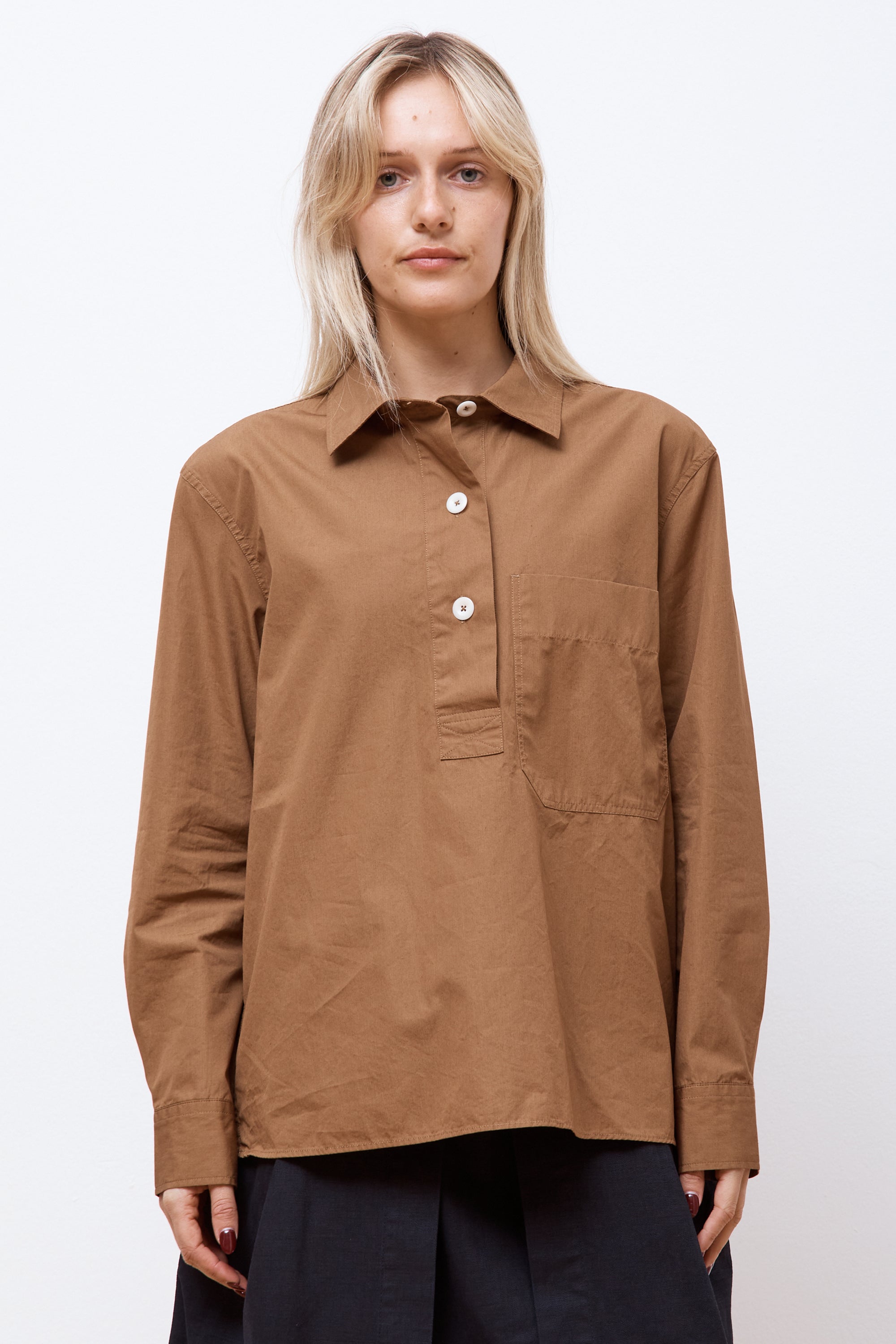 MHL Big Pocket Swing Shirt Tobacco