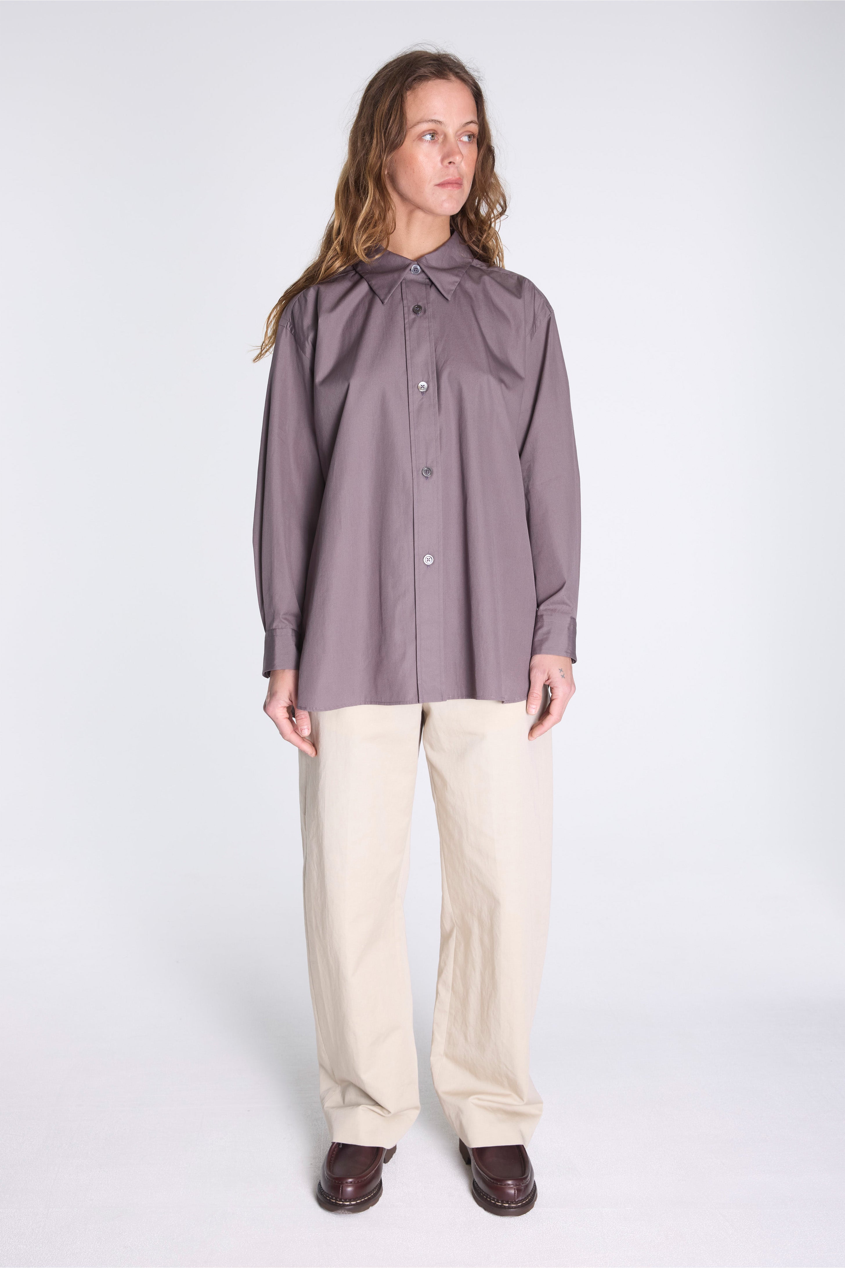 Deep Waistband Trousers Stone