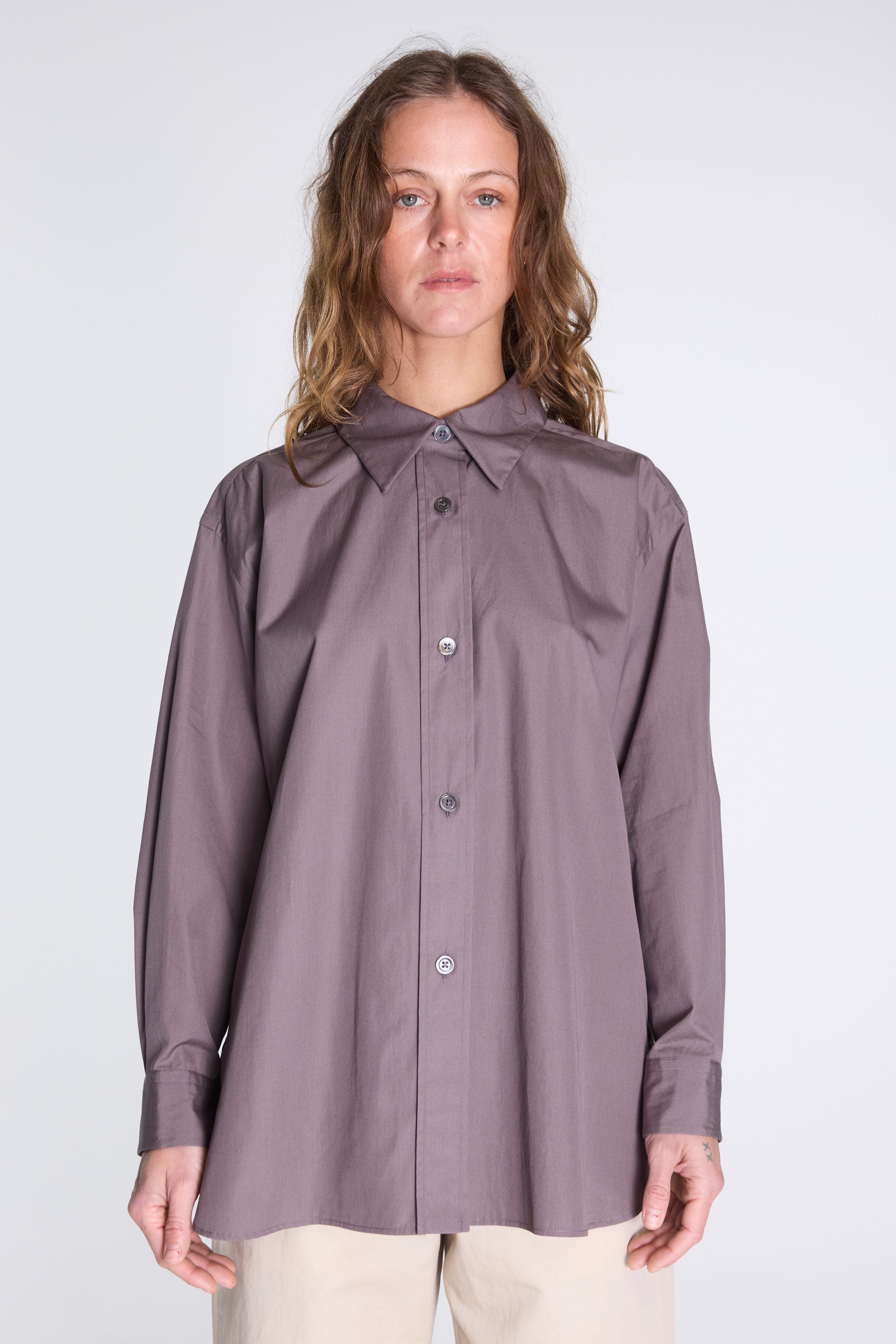 Inverted Pleat Shirt Ash