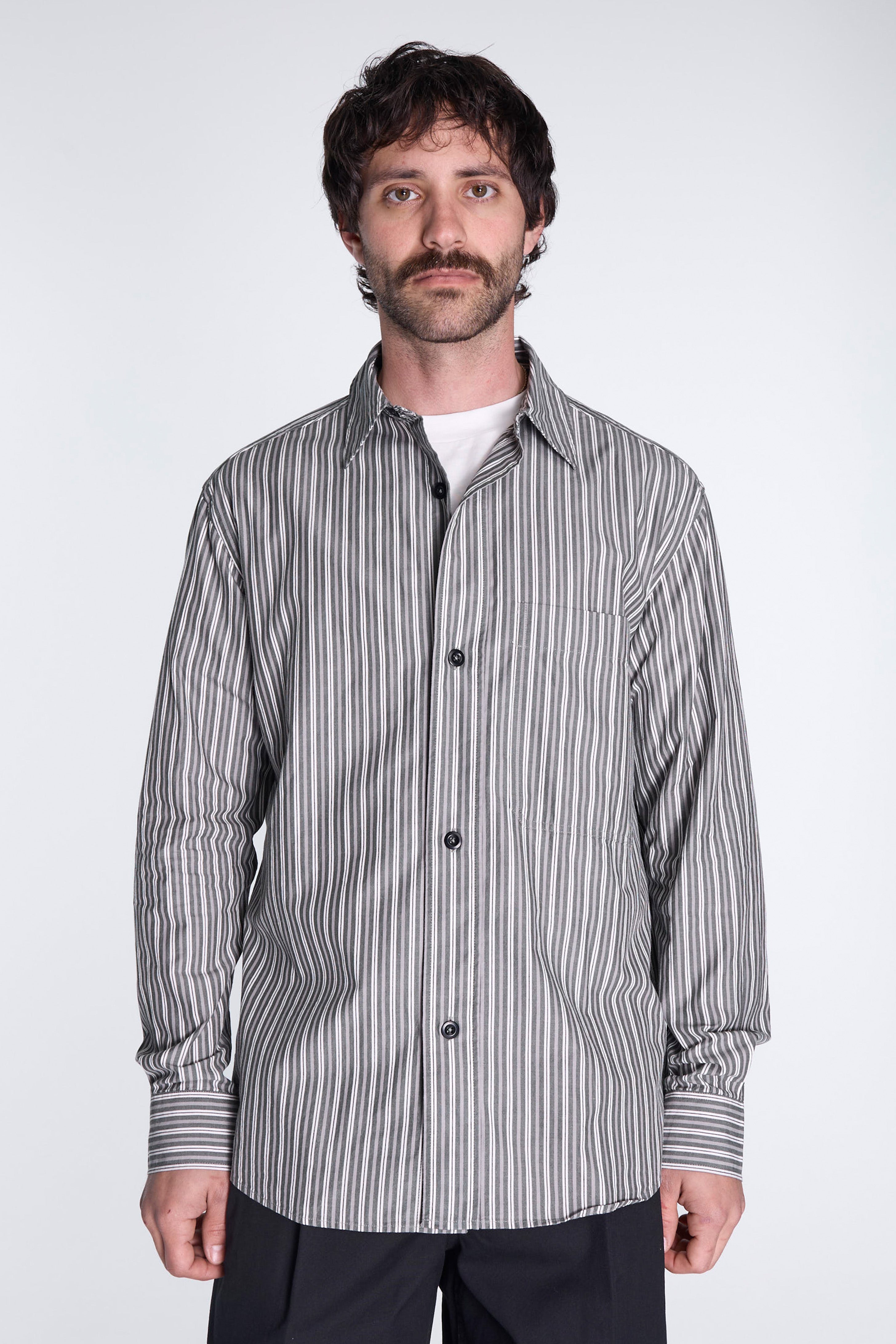 MHL Basic Shirt Forest/Grey/Off White