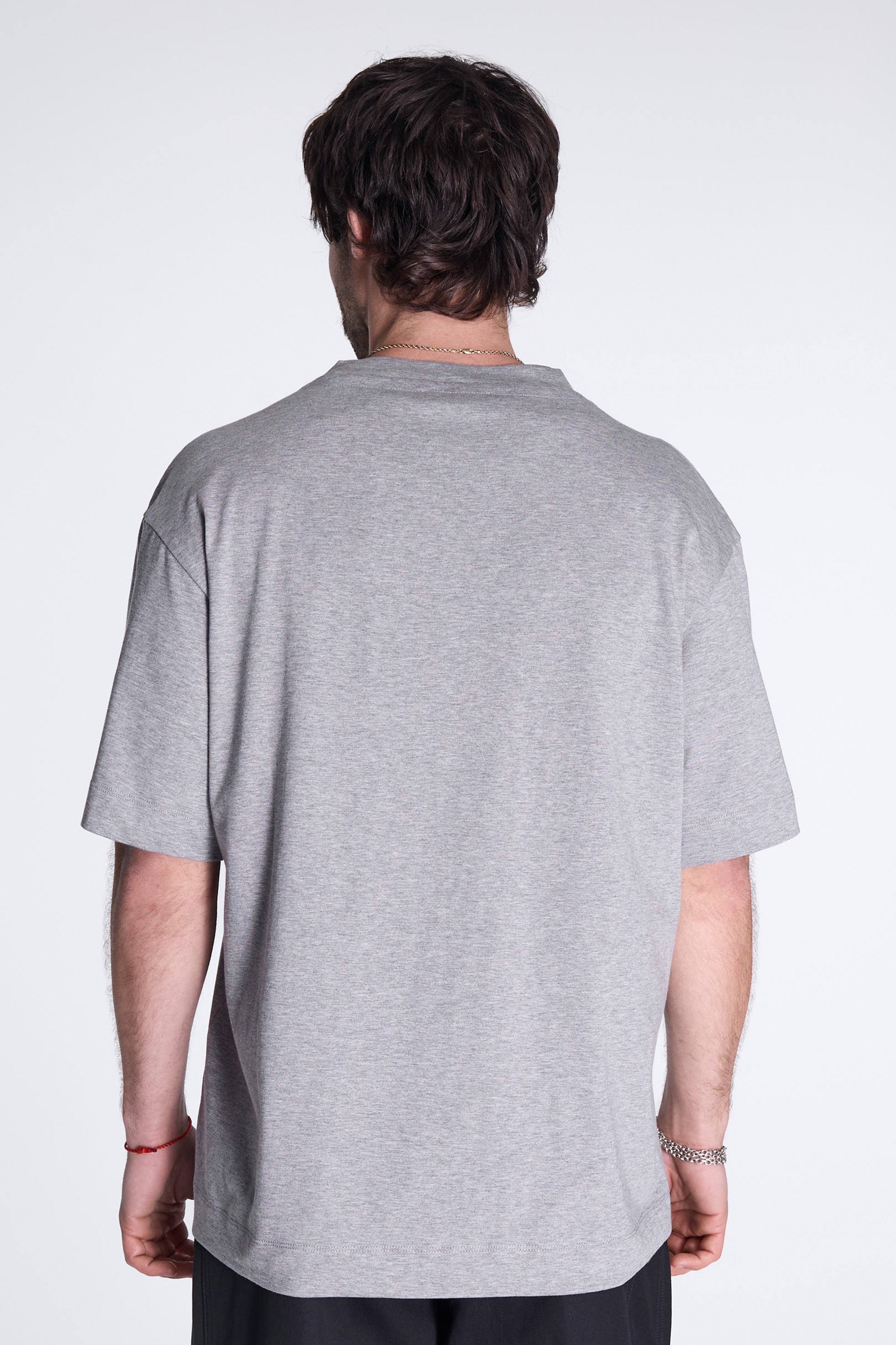 Mens Short Sleeve T-Shirt Grey Melange