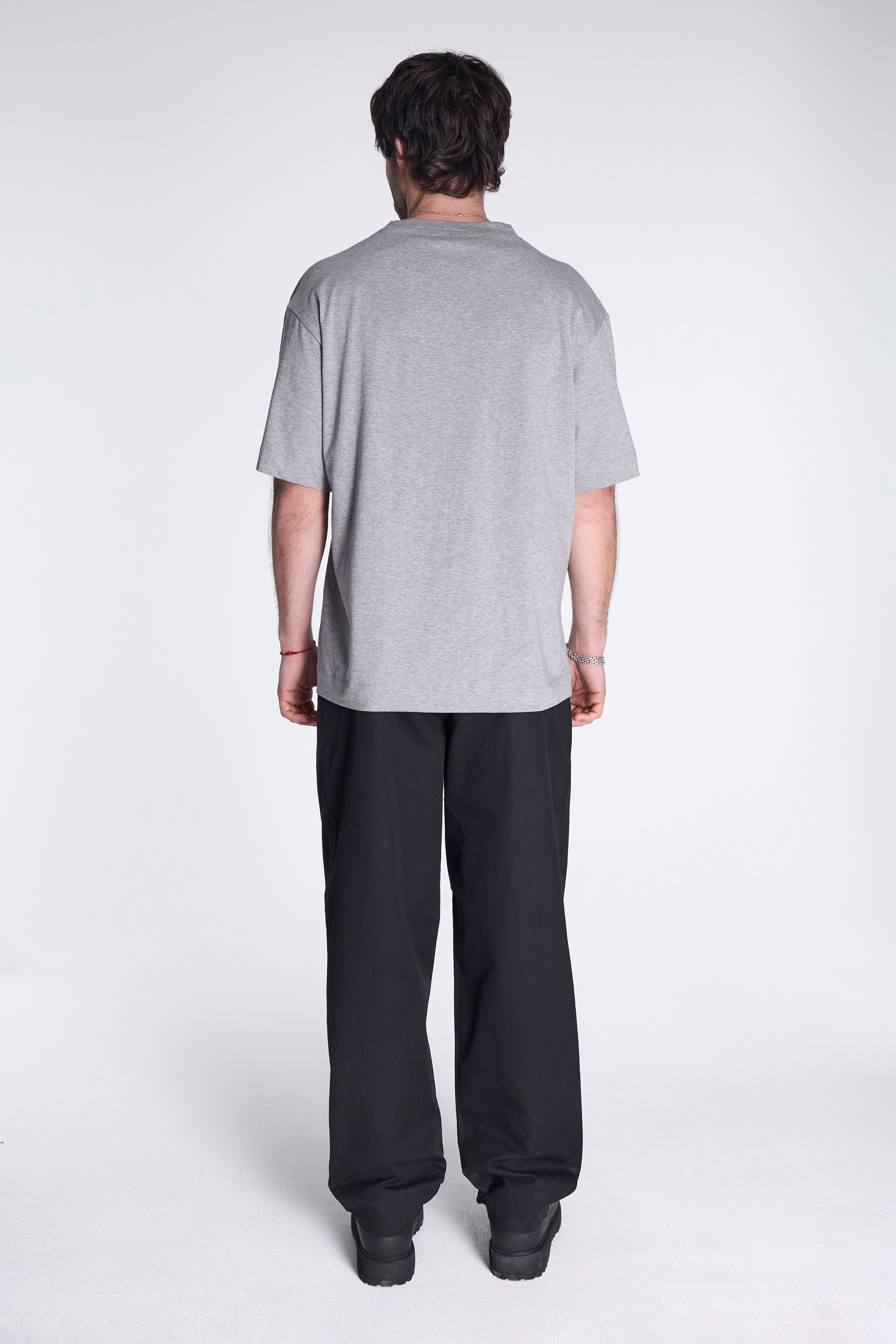 Mens Short Sleeve T-Shirt Grey Melange