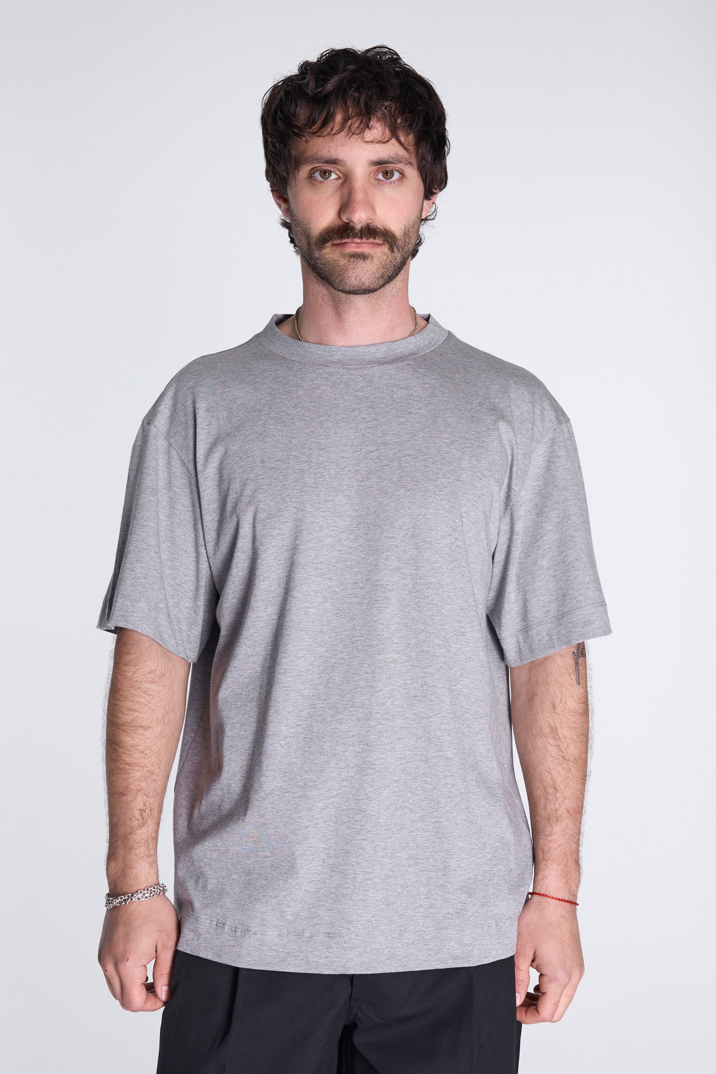 Mens Short Sleeve T-Shirt Grey Melange