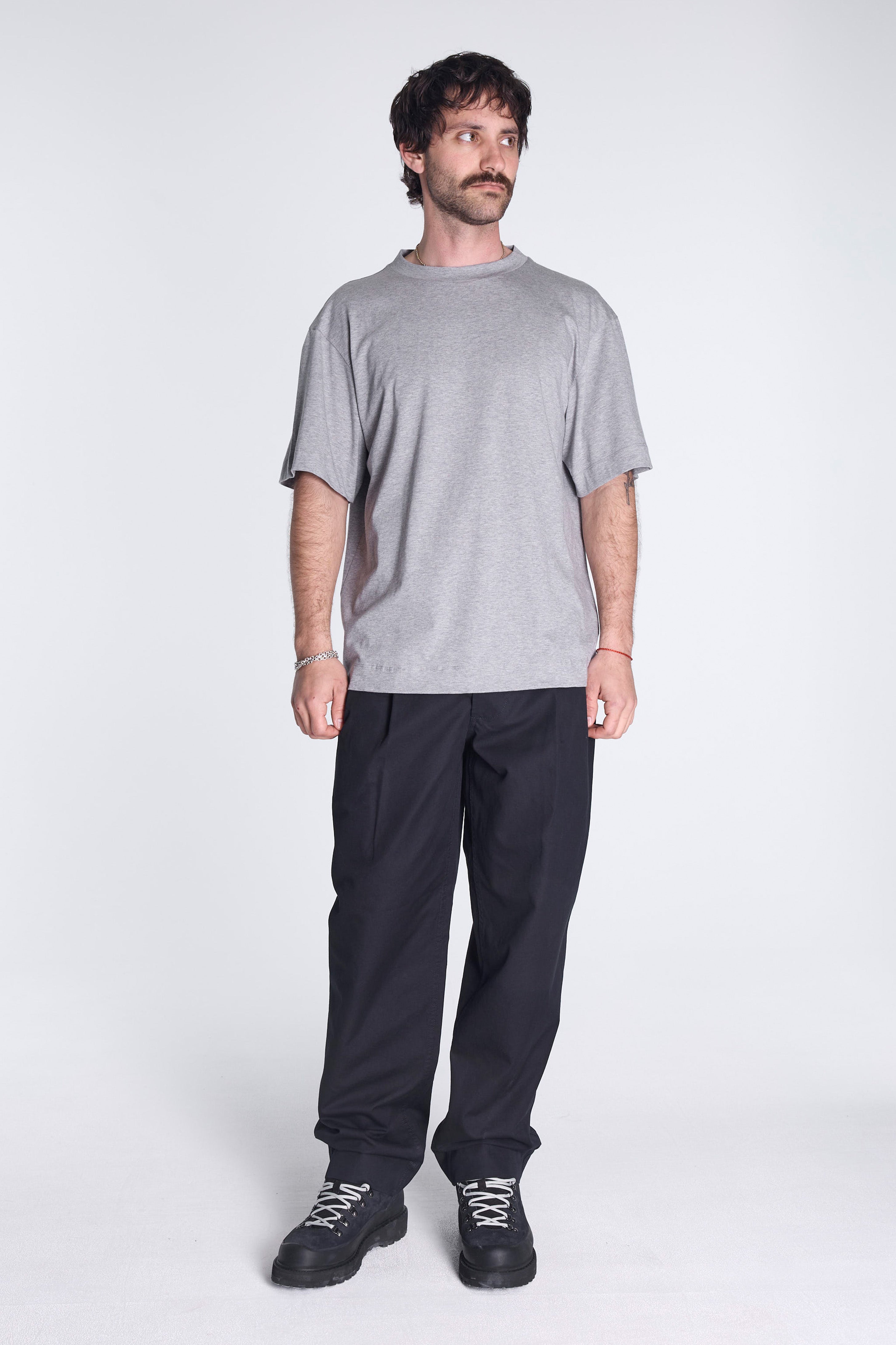 Mens Short Sleeve T-Shirt Grey Melange