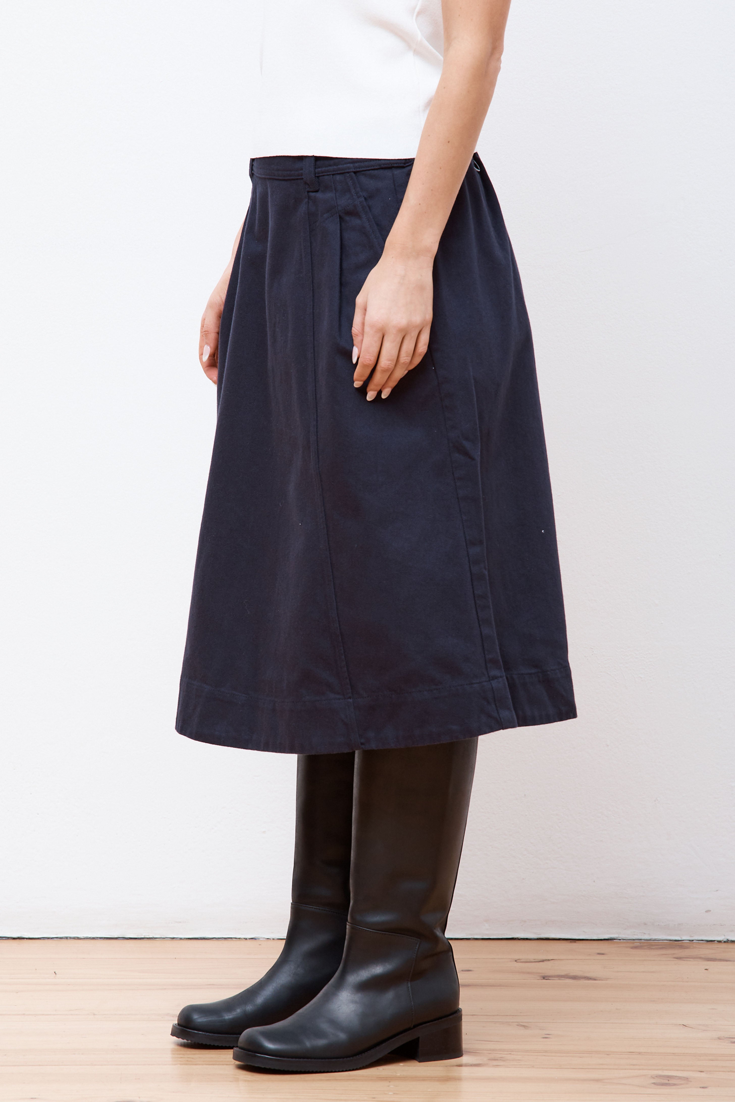 MHL Panelled Scout Skirt Ink