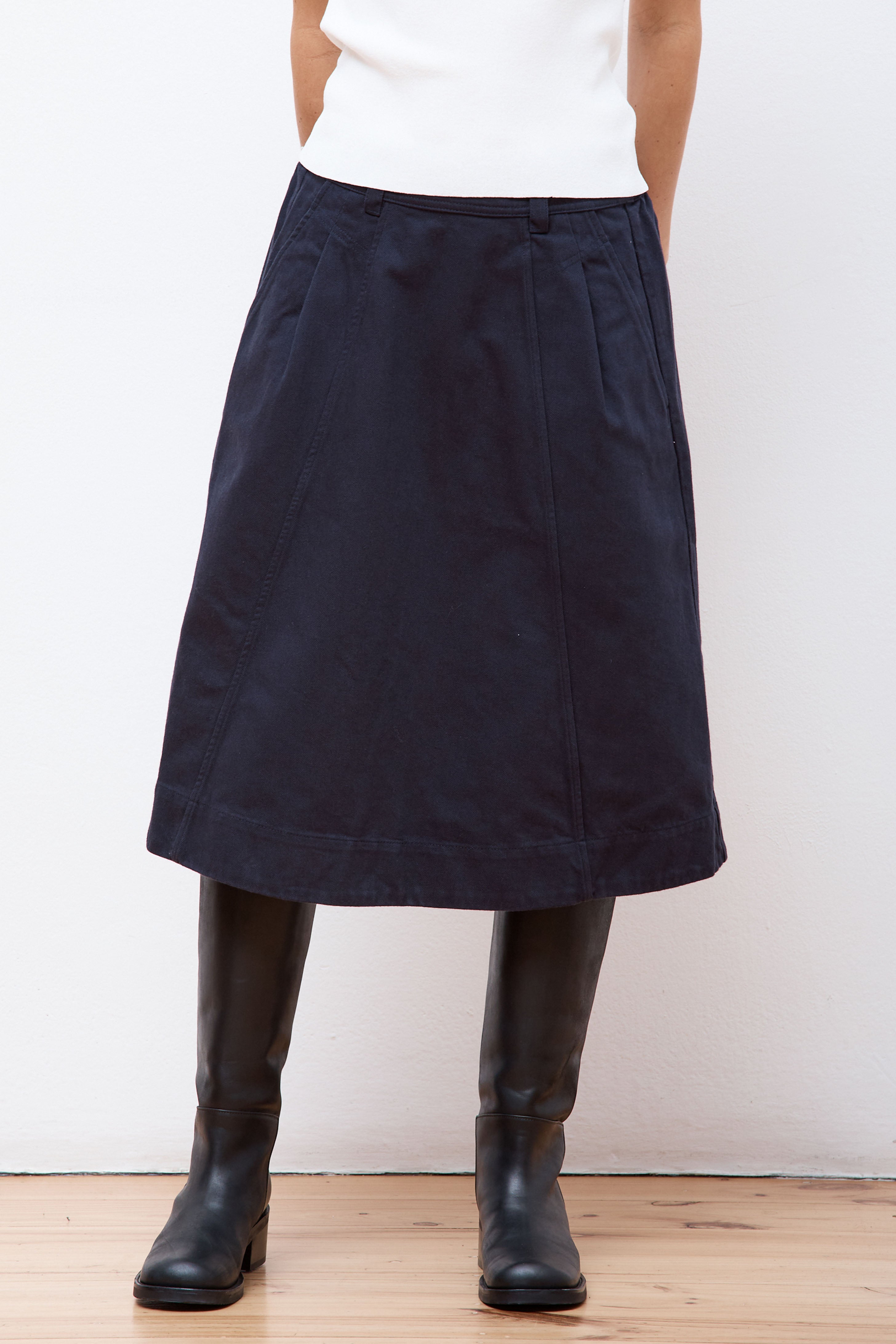 MHL Panelled Scout Skirt Ink