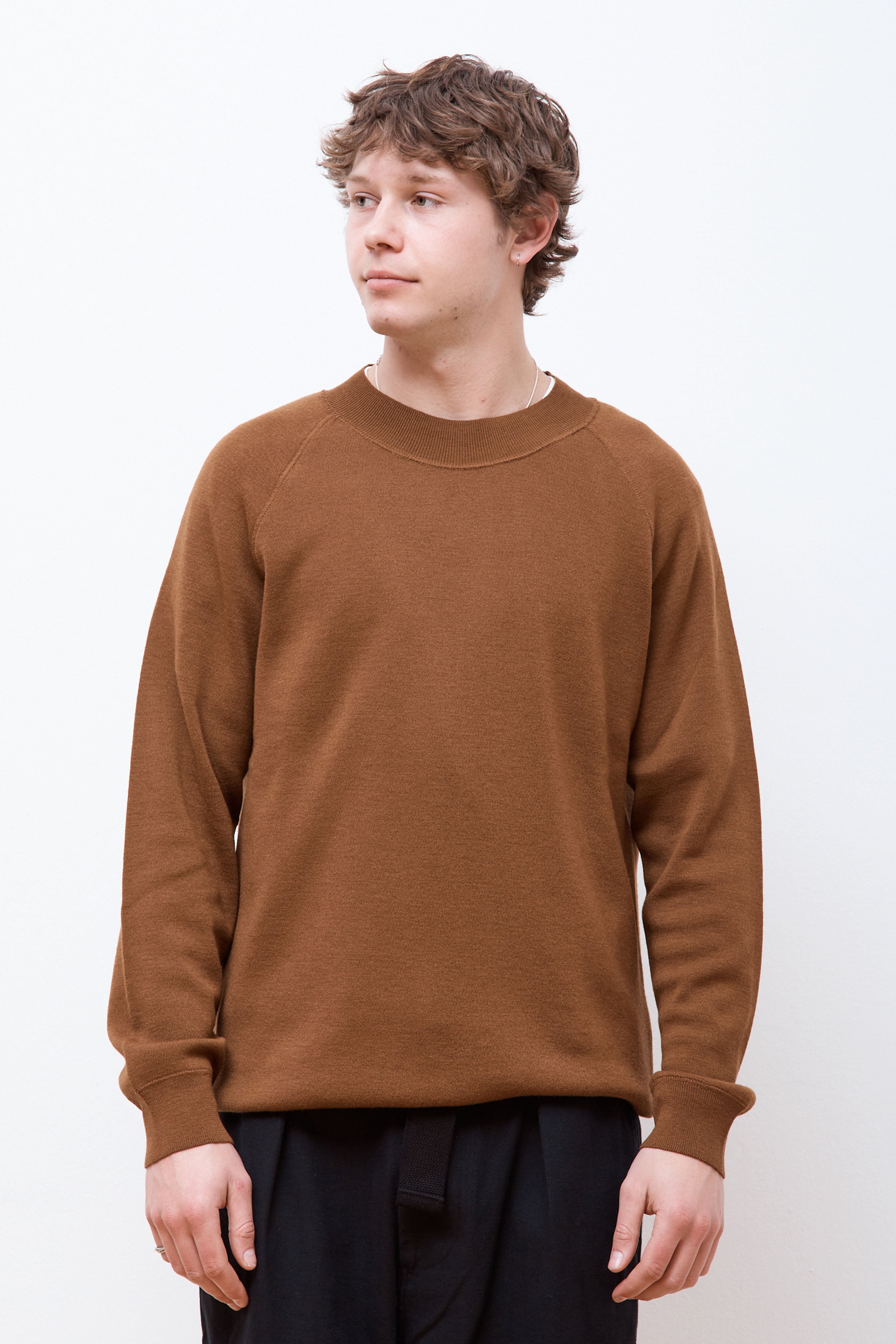 MHL Wide Neck Sweatshirt Tobacco