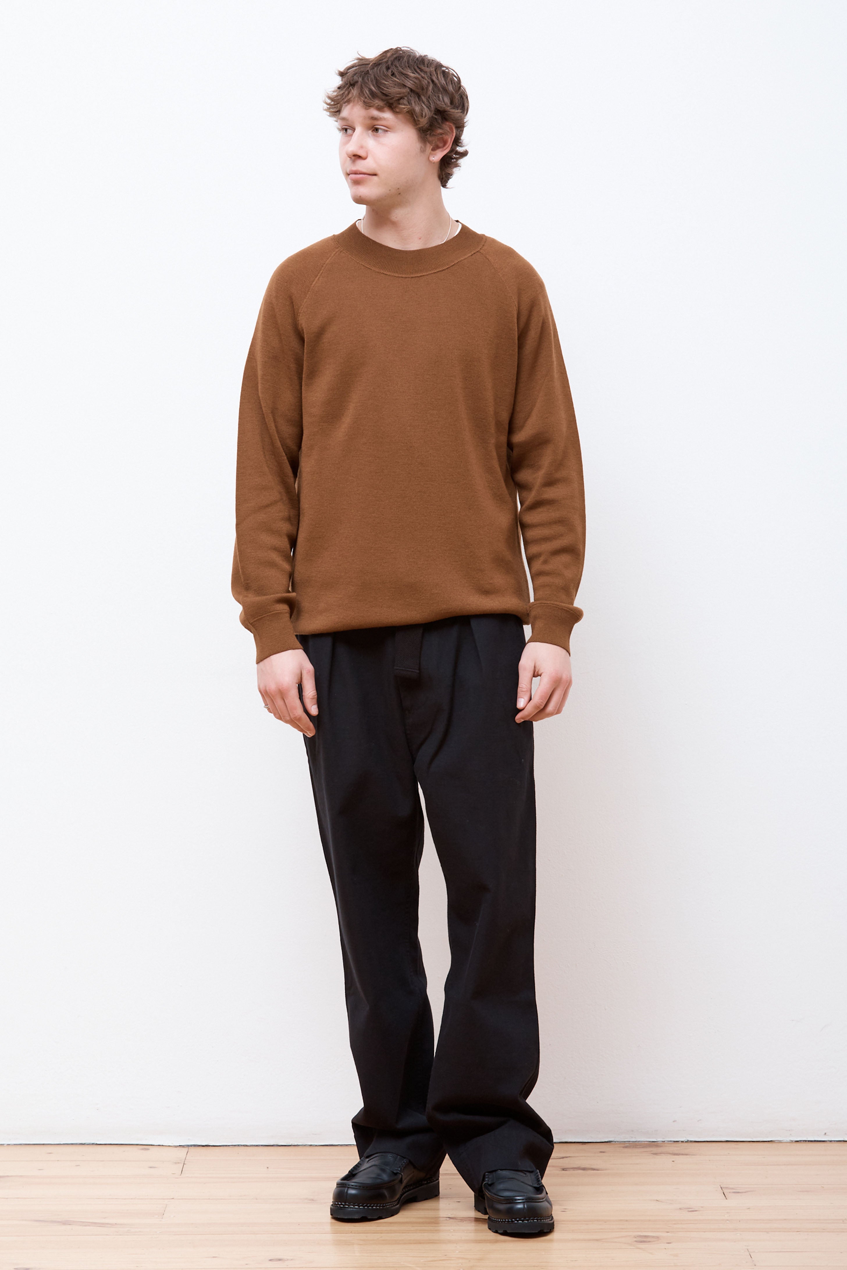 MHL Wide Neck Sweatshirt Tobacco