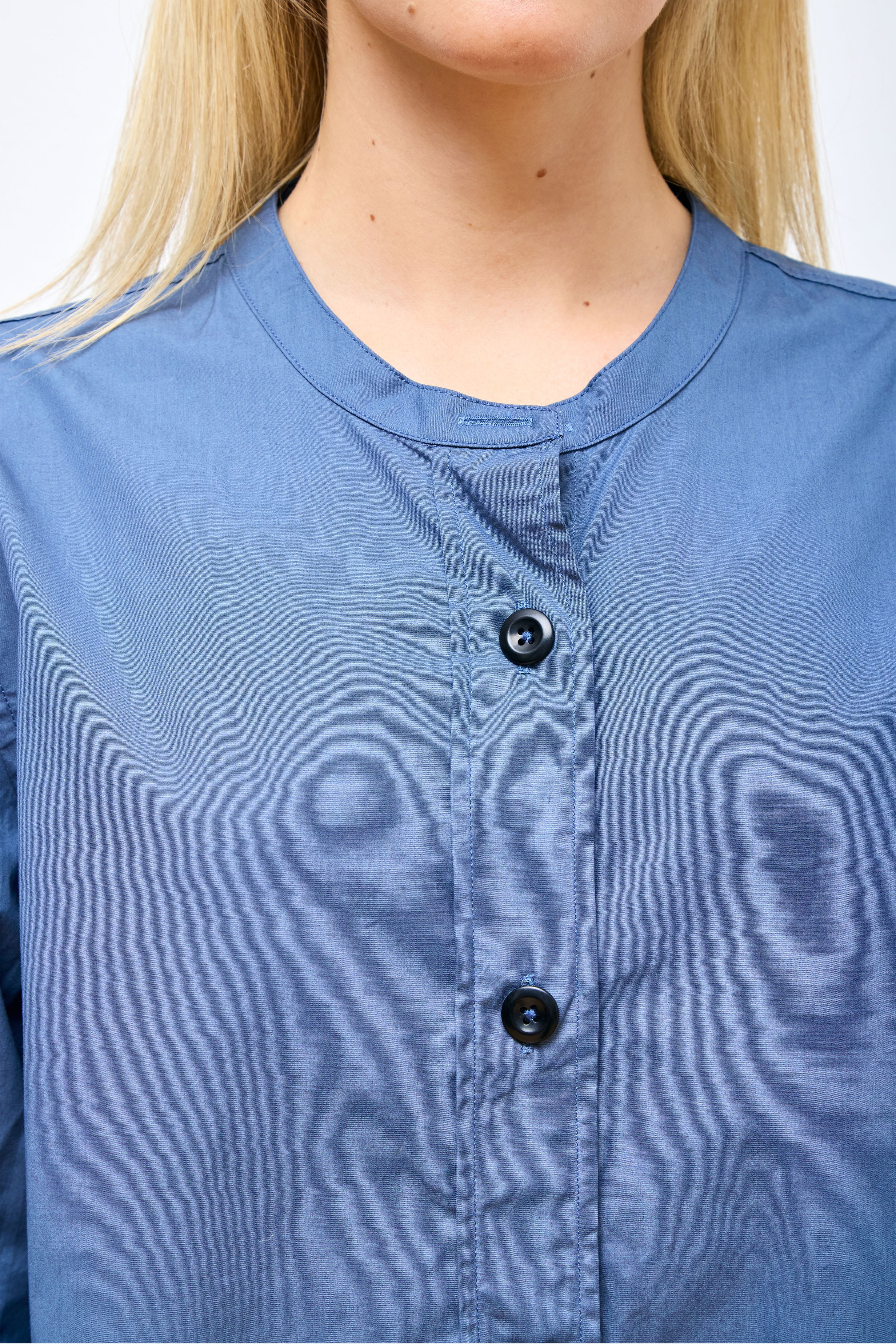 MHL Collarless Shirt Uniform Blue