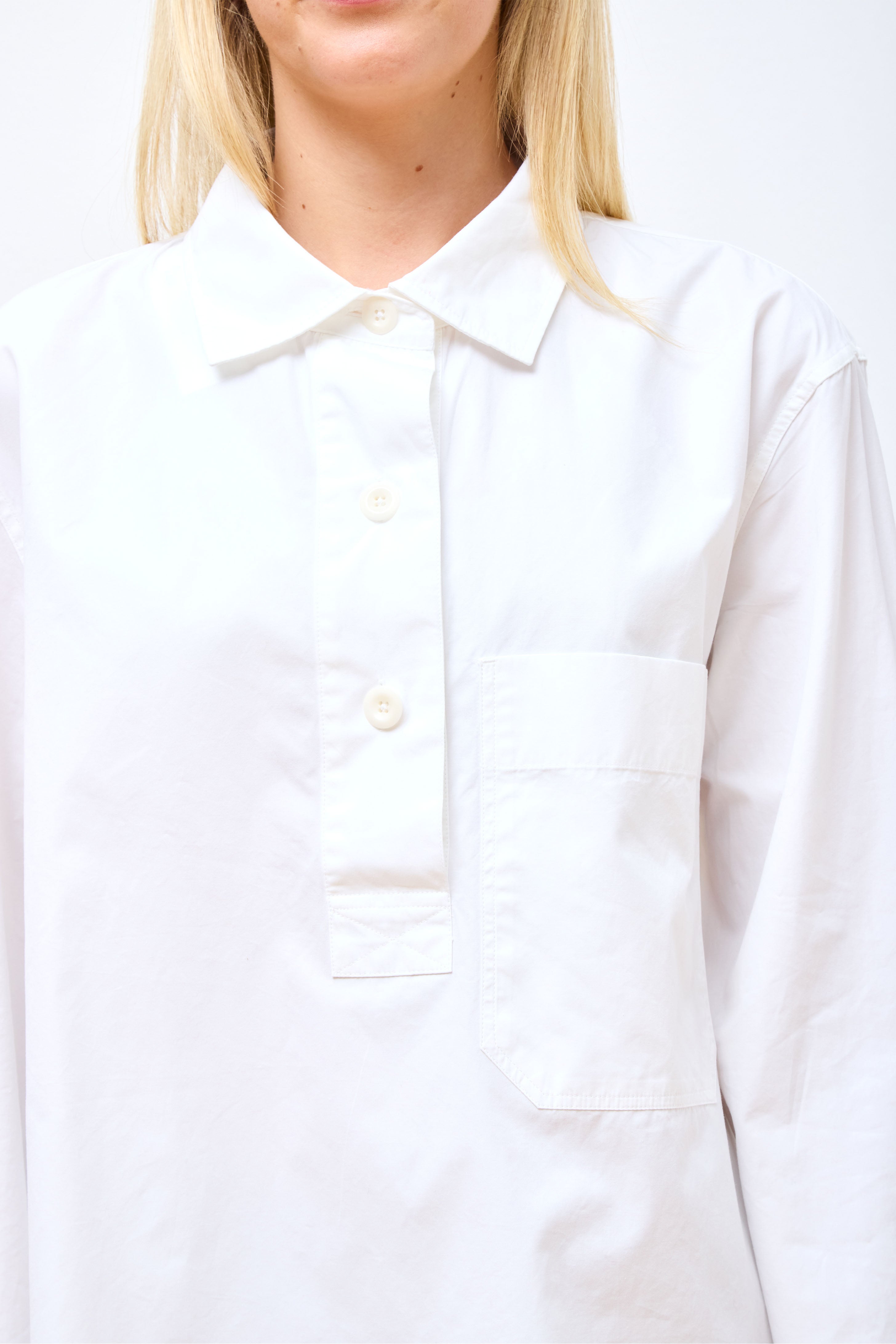 MHL Big Pocket Swing Shirt Off White