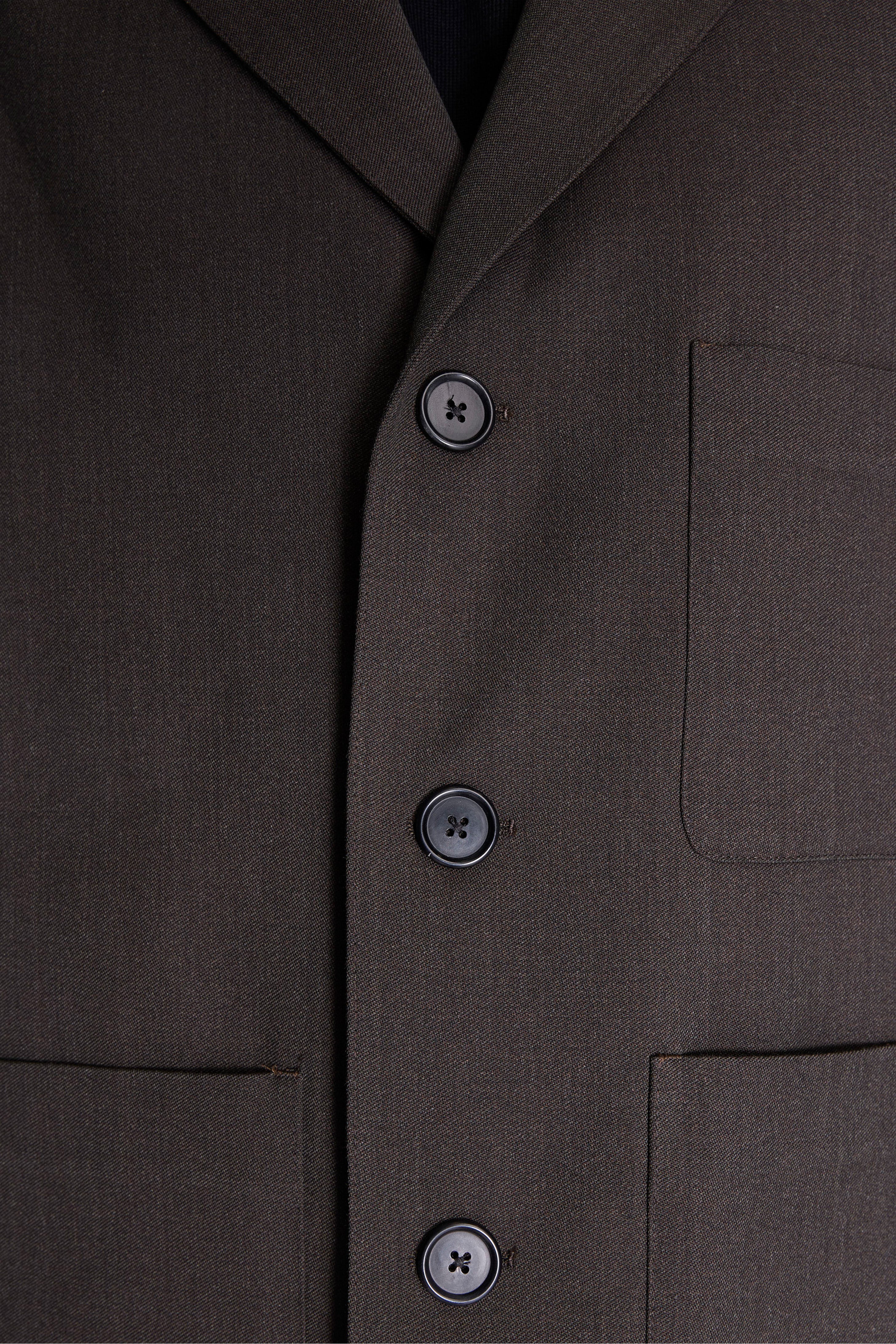 Shirt Cuff Blazer Khaki Brown