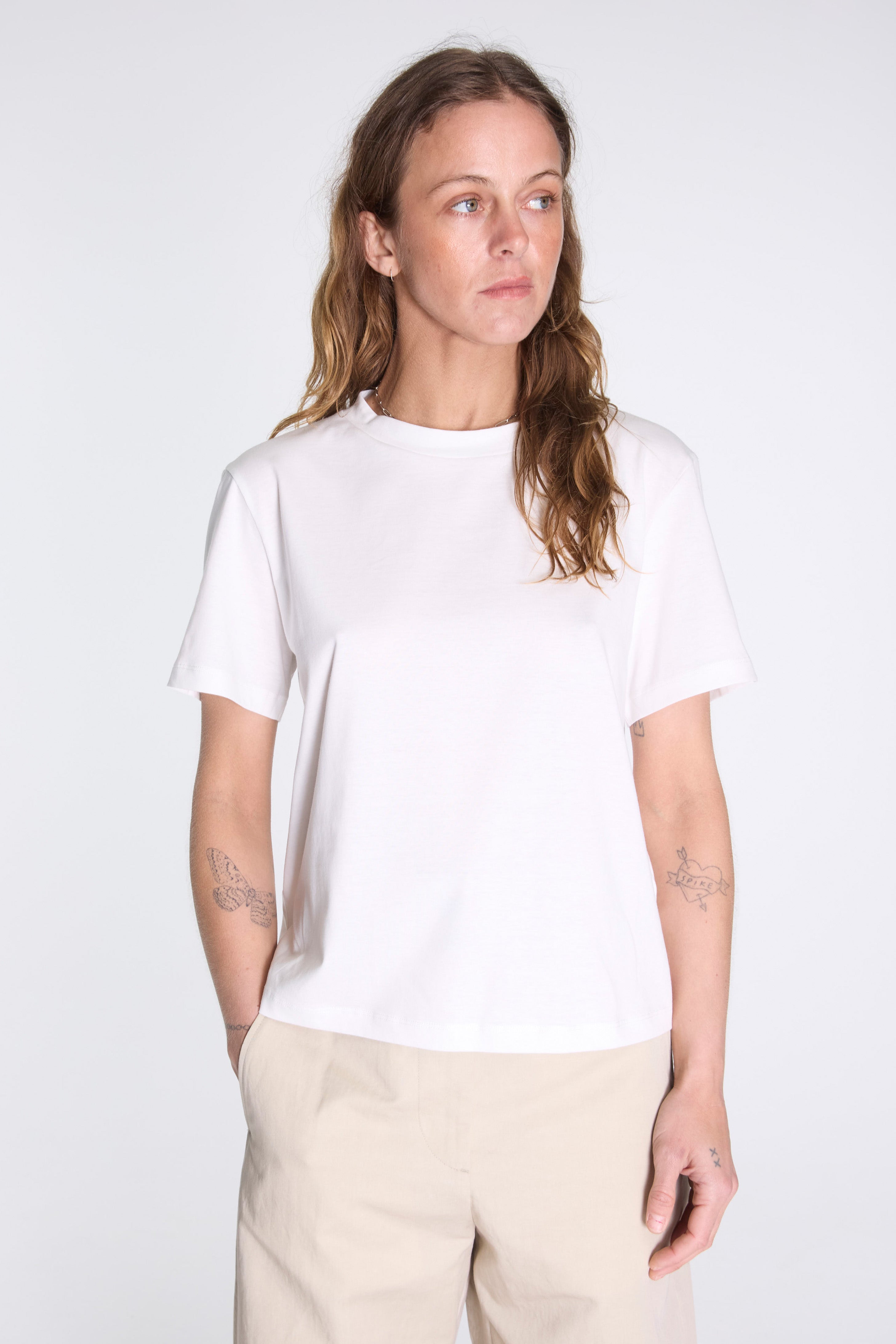 Womens Boys T-Shirt Off White