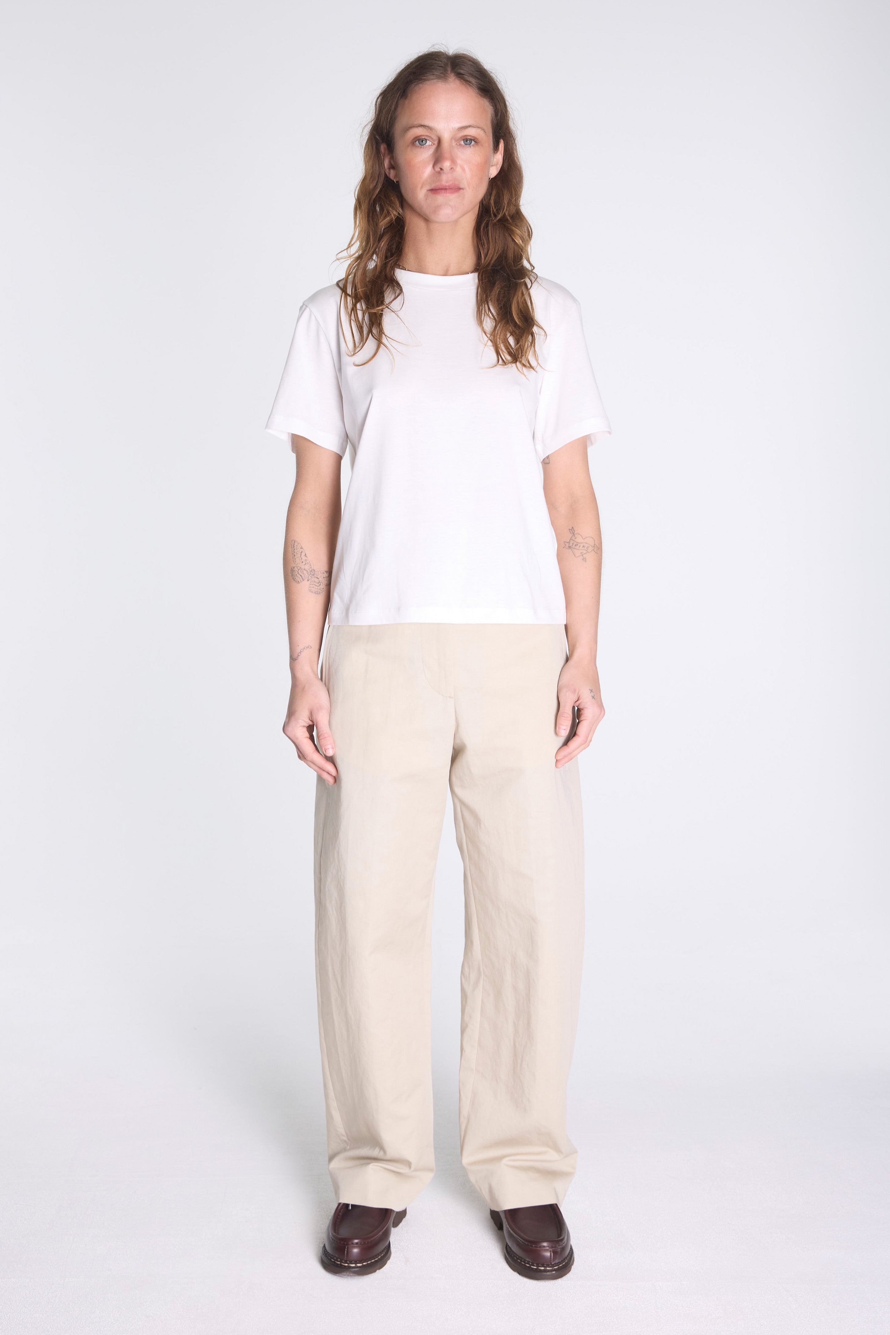 Womens Boys T-Shirt Off White
