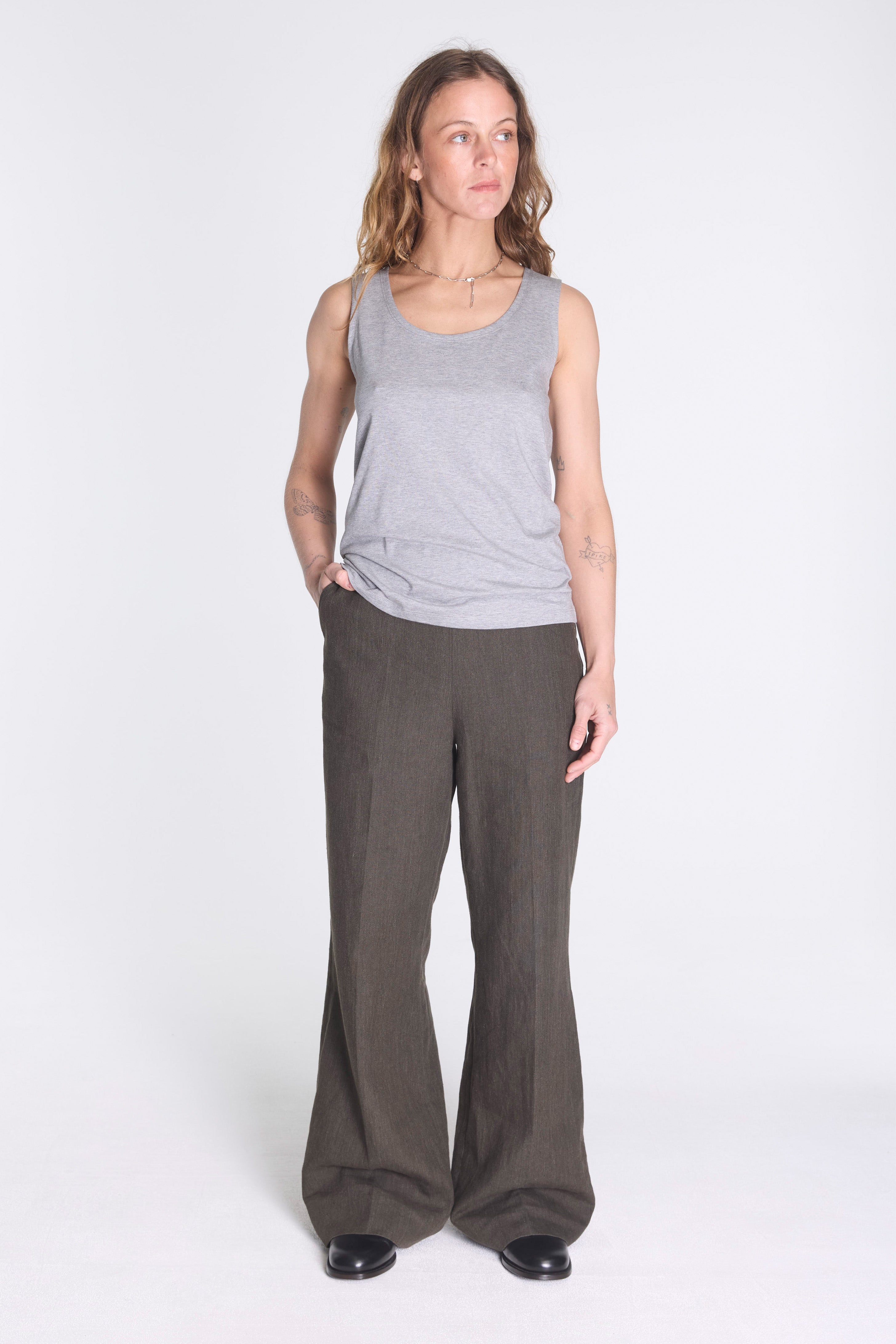 Womens Vest Grey Melange