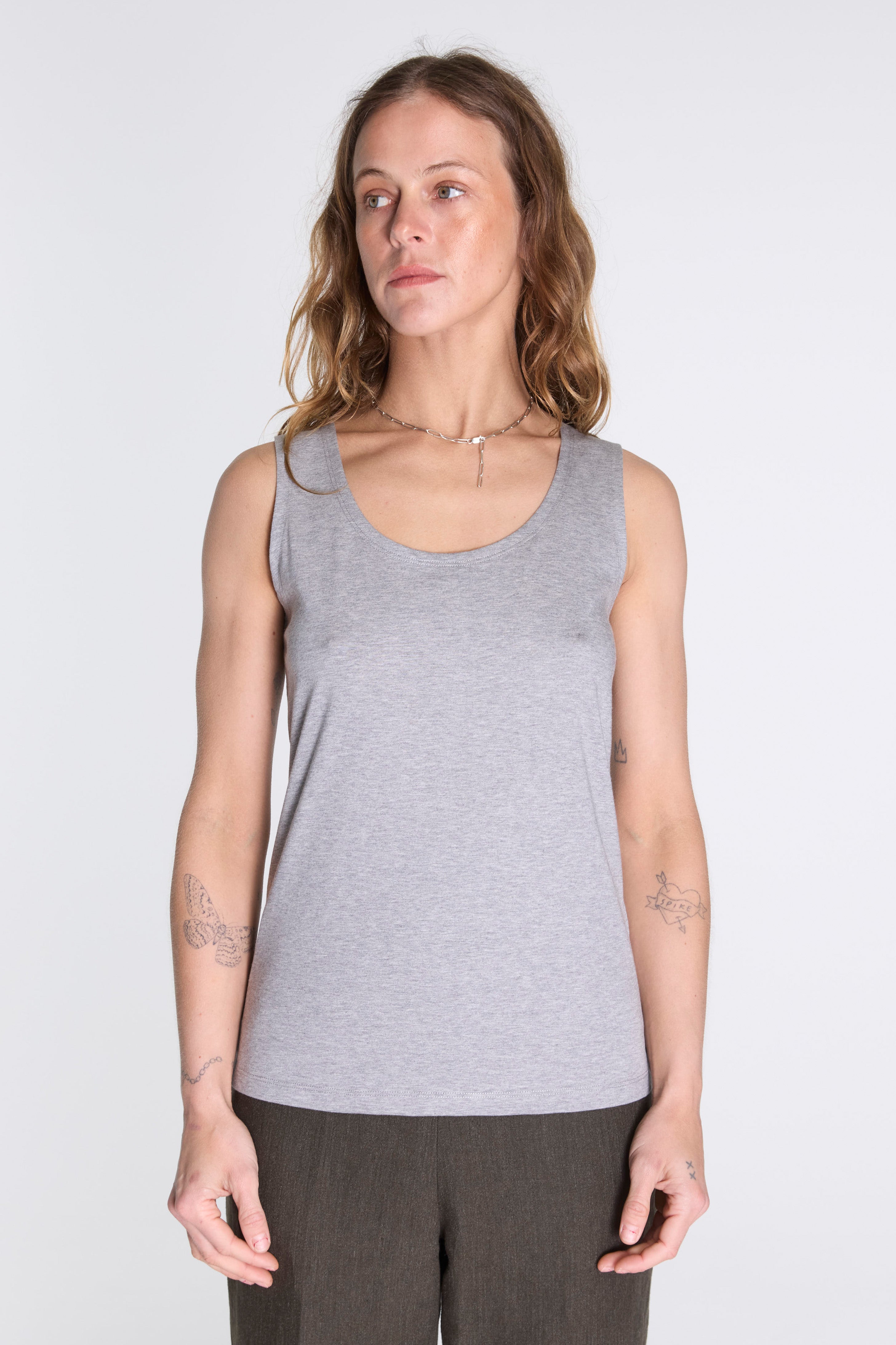 Womens Vest Grey Melange
