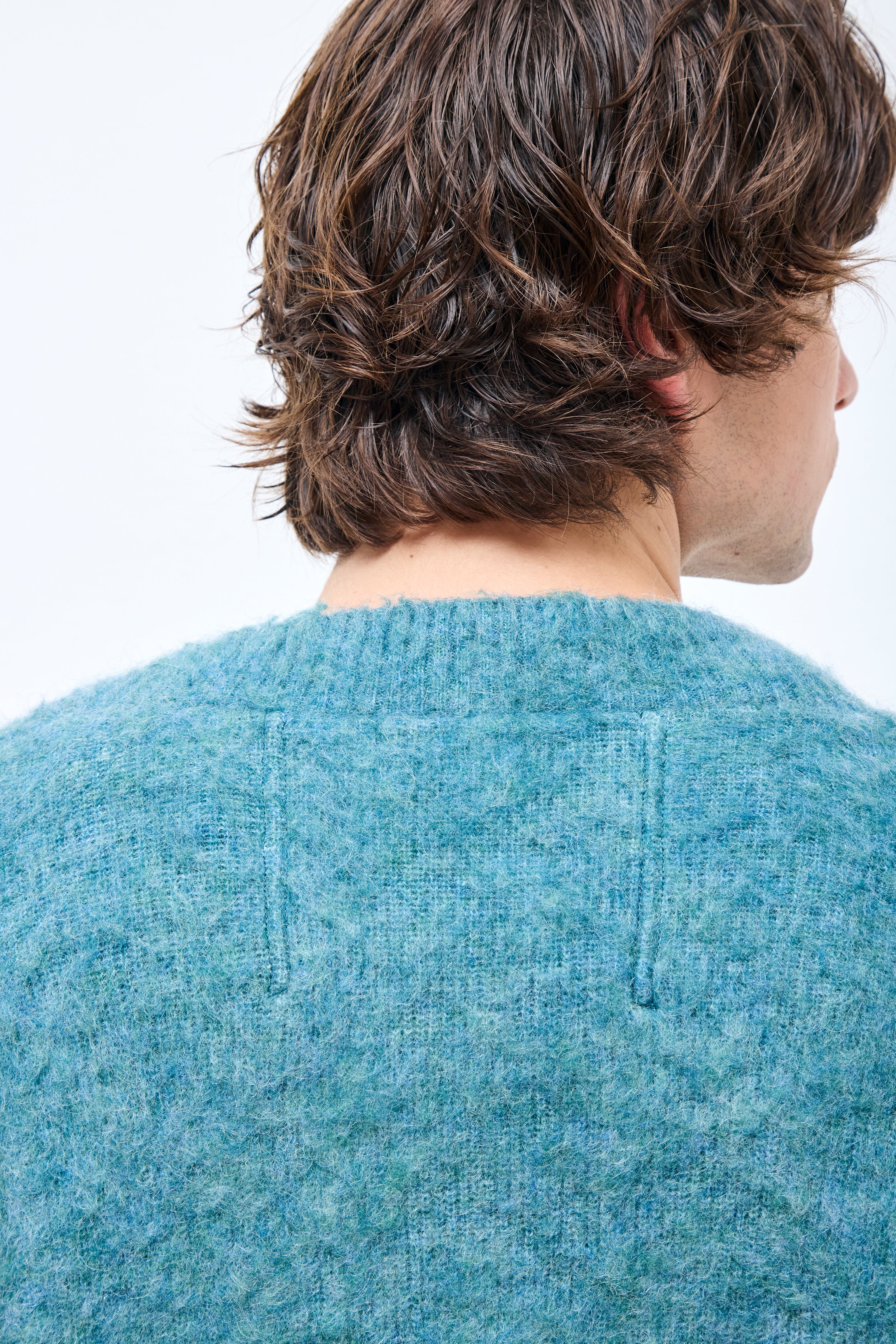 Mohair Double Knit Cardigan Green