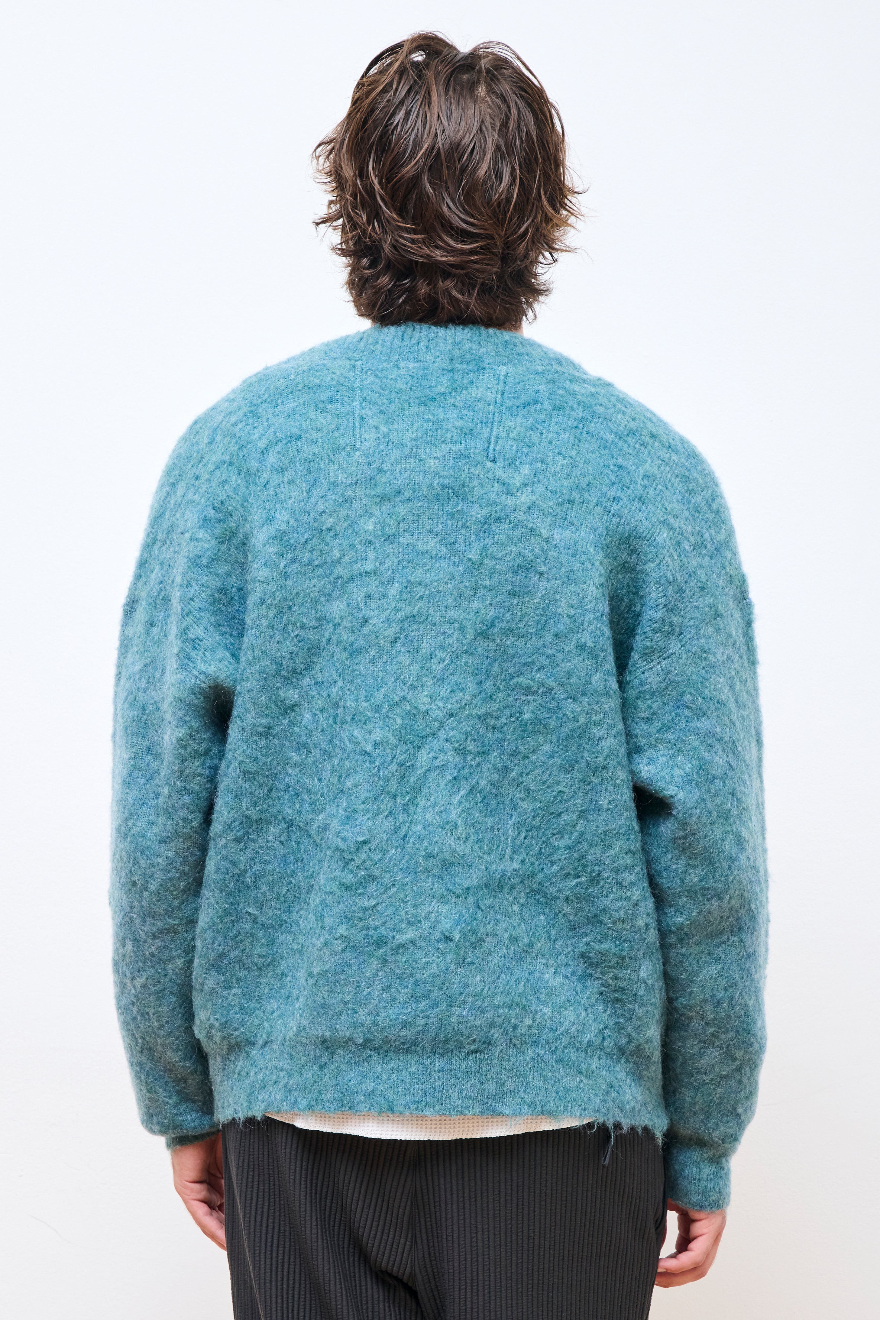 Mohair Double Knit Cardigan Green