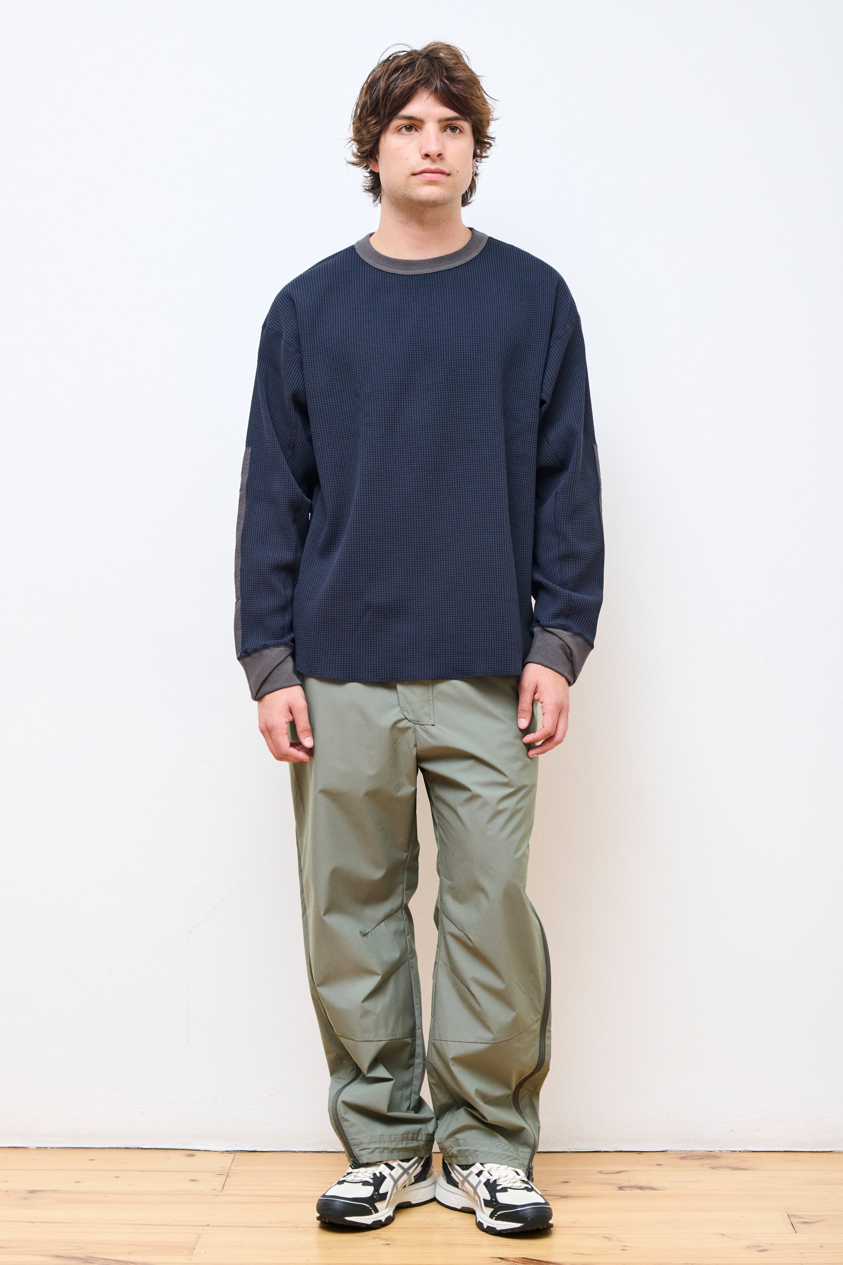 SOLOTEX Waffle L/S Tee Ash Blue