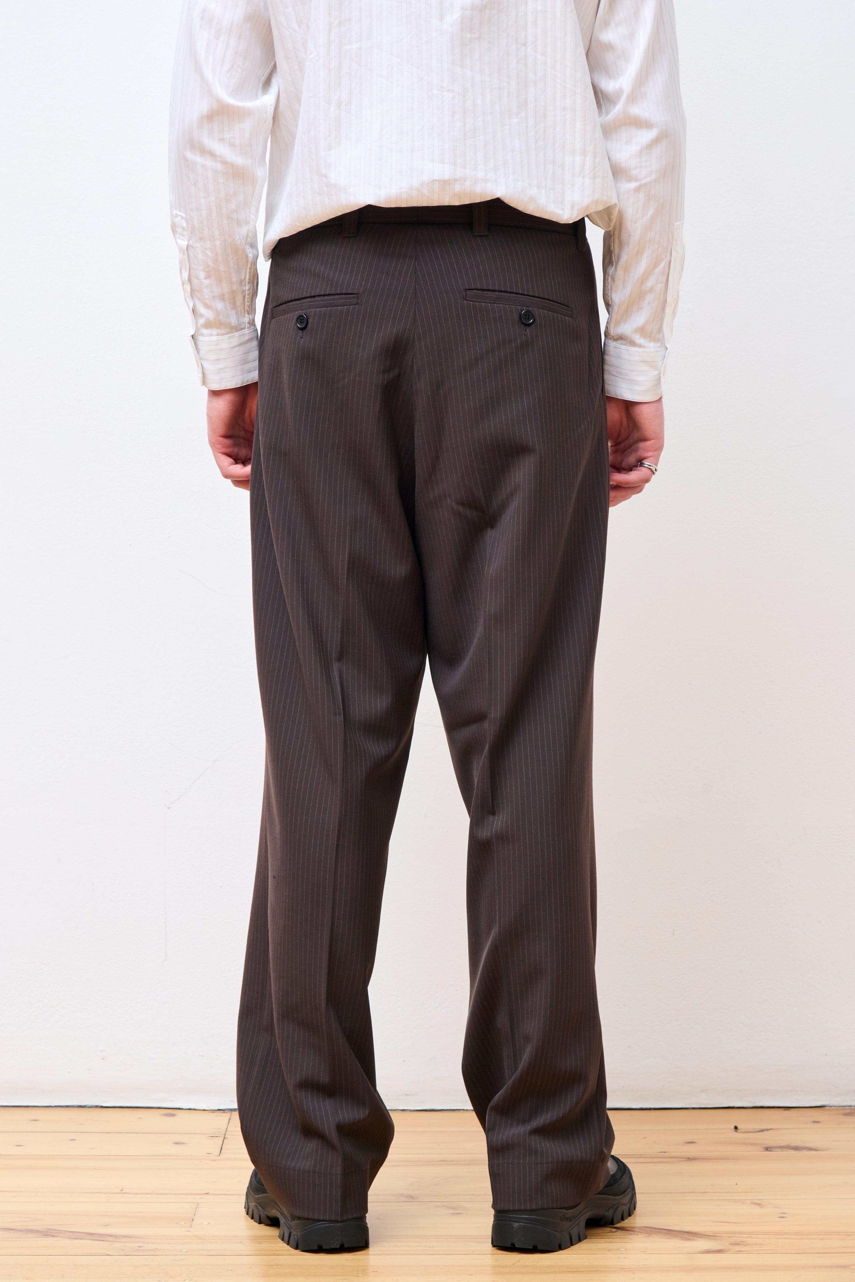 Classic Pants Brown Pinstripe