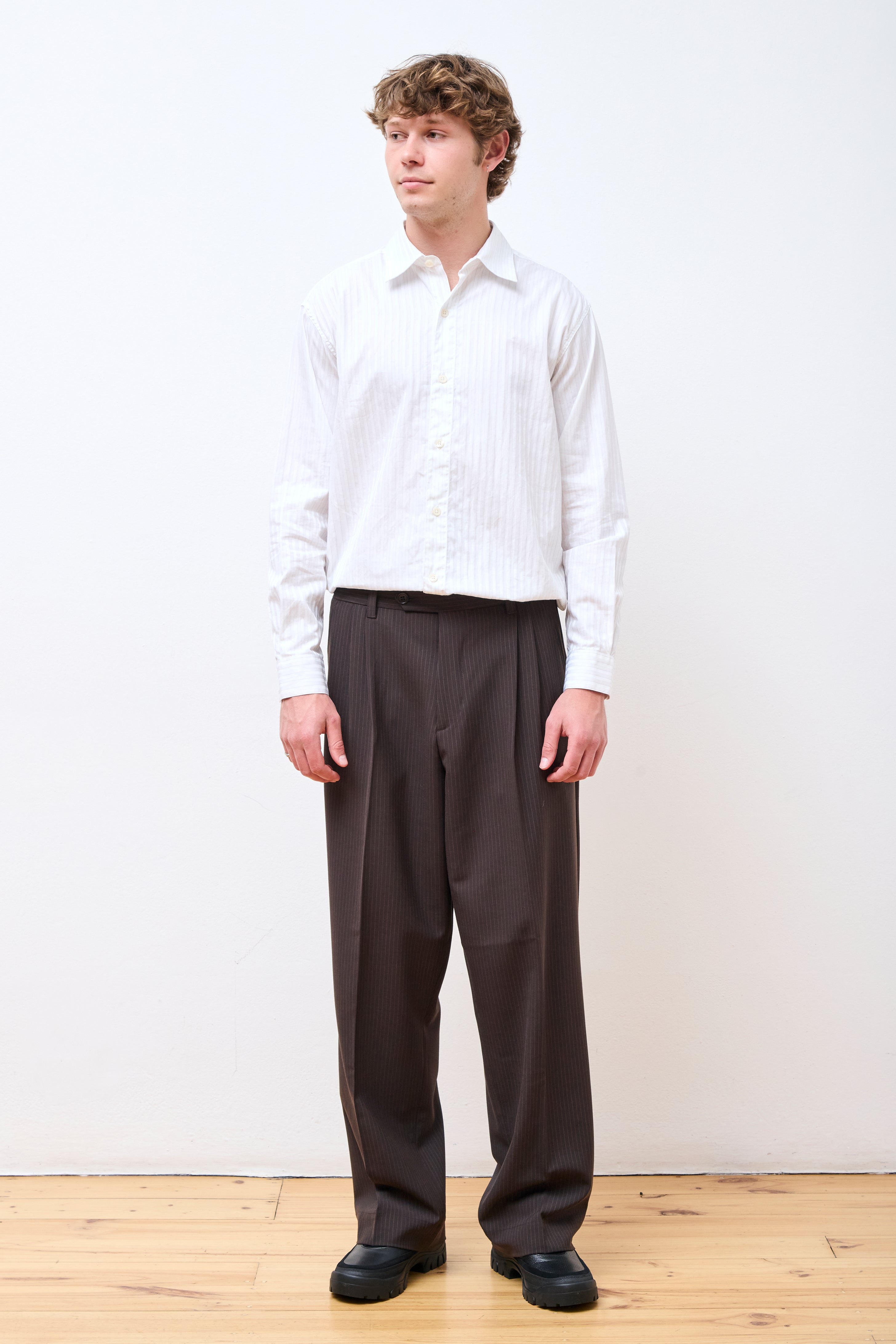 Classic Pants Brown Pinstripe