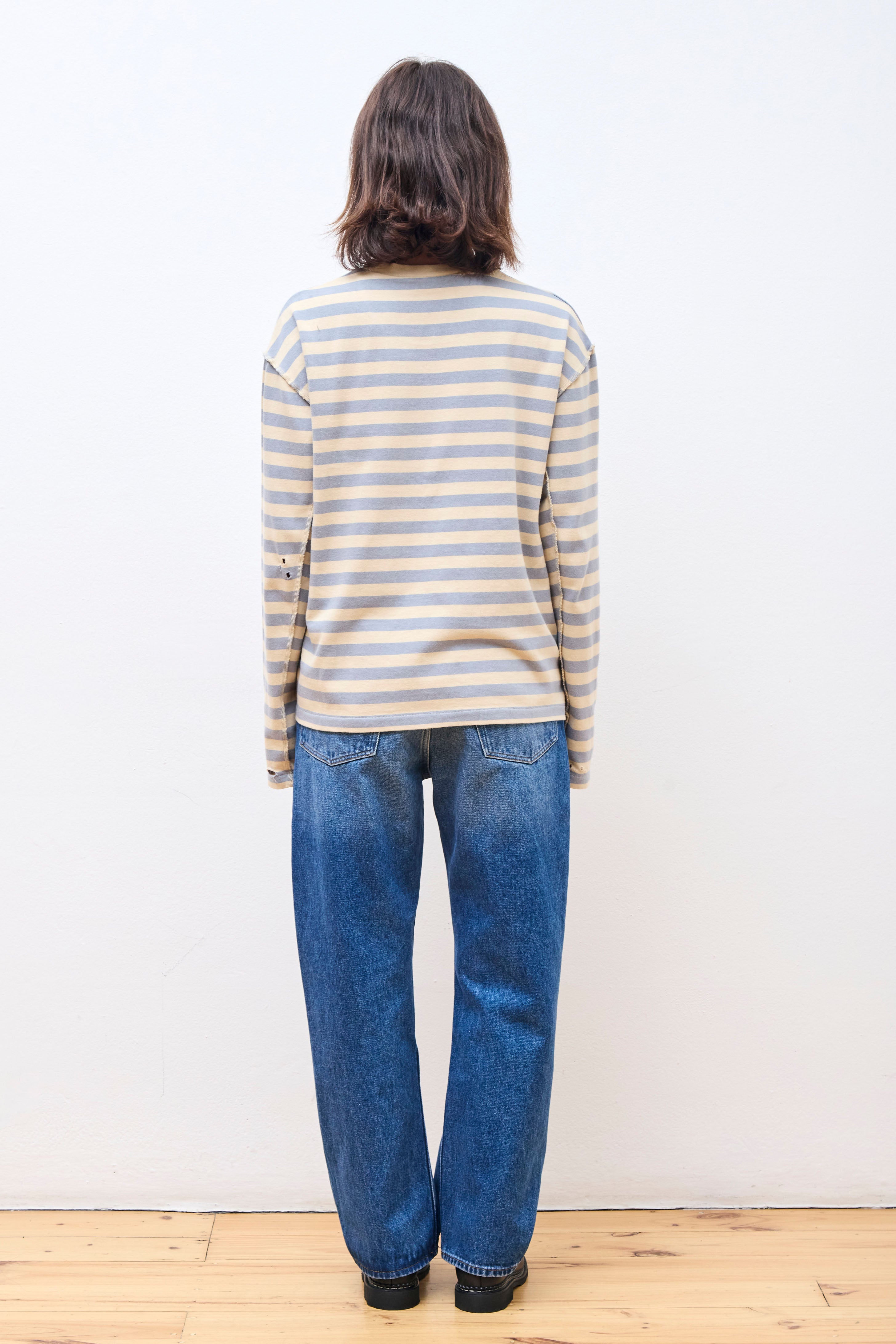 Wide Stripe Sweater Greige