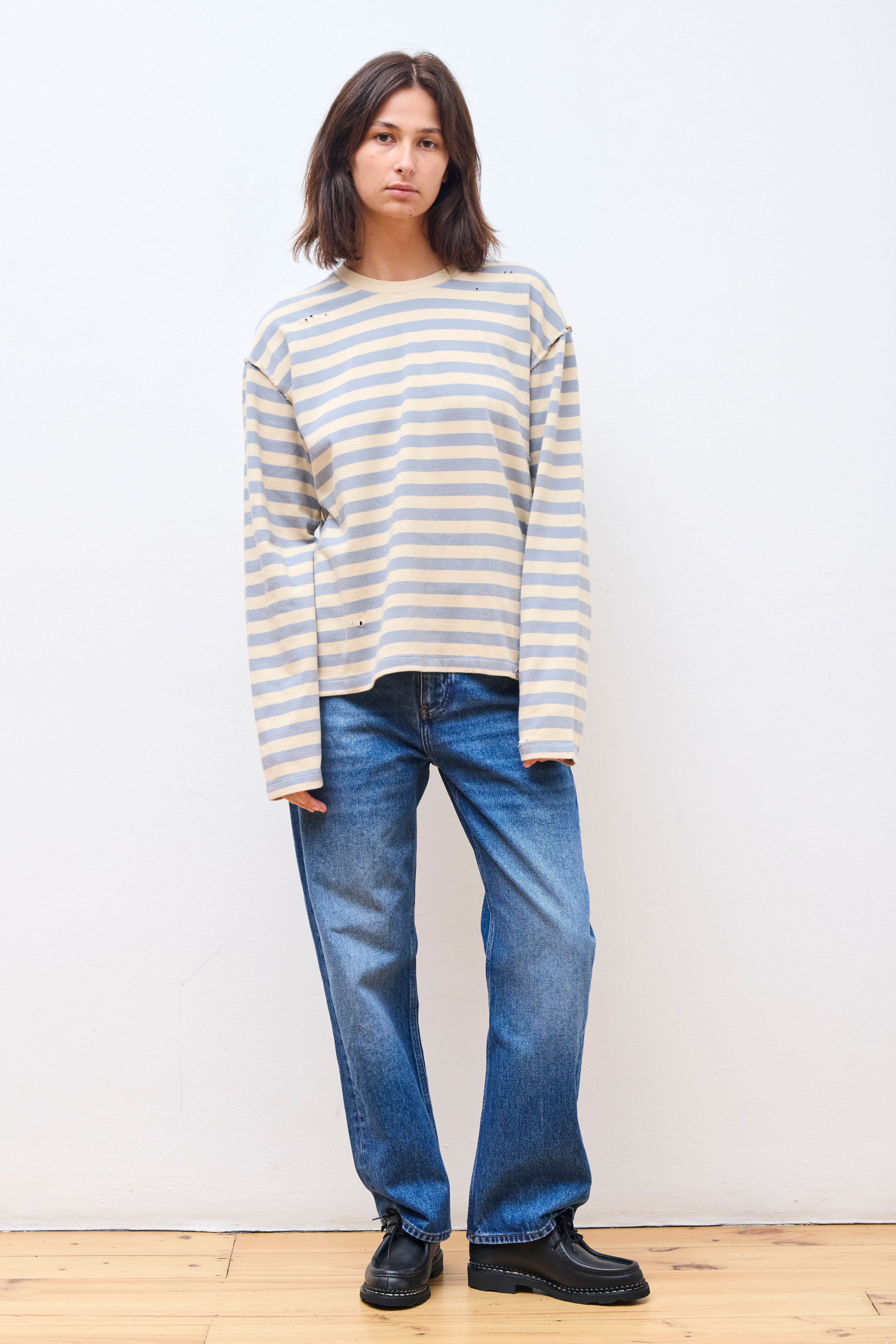 Wide Stripe Sweater Greige